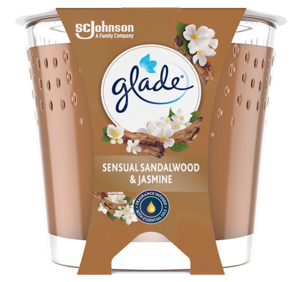 Glade Duftkerze Duft-Kerze Sensual Sandalwood and Jasmine, 112g