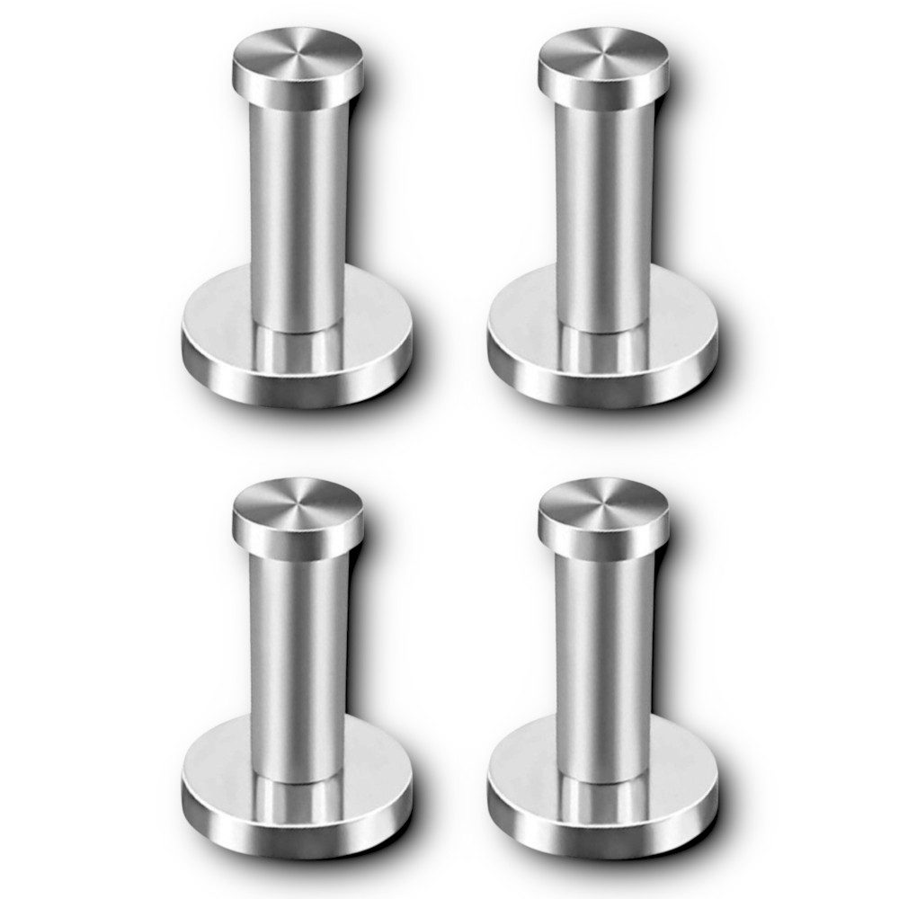 Handtuchhaken 4x Edelstahl Handtuchhaken 7cm für innen und außen