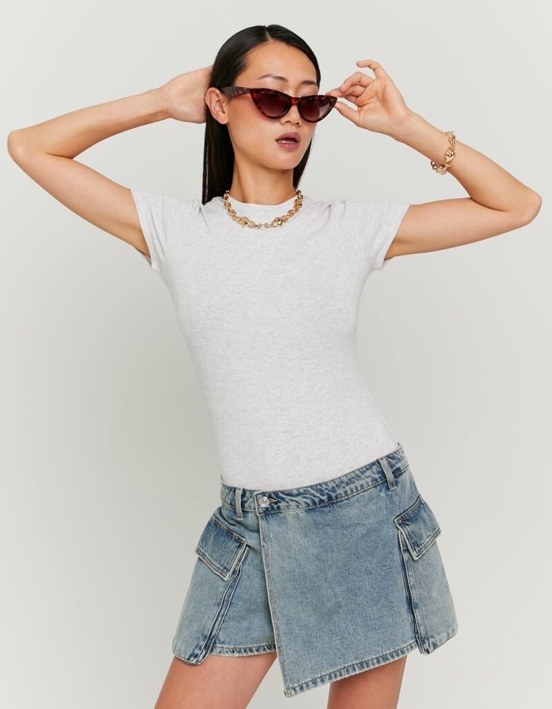 Tally Weijl Kurzarmbody SBOCOCOSYT Baumwollmischung, Basic, eng anliegend