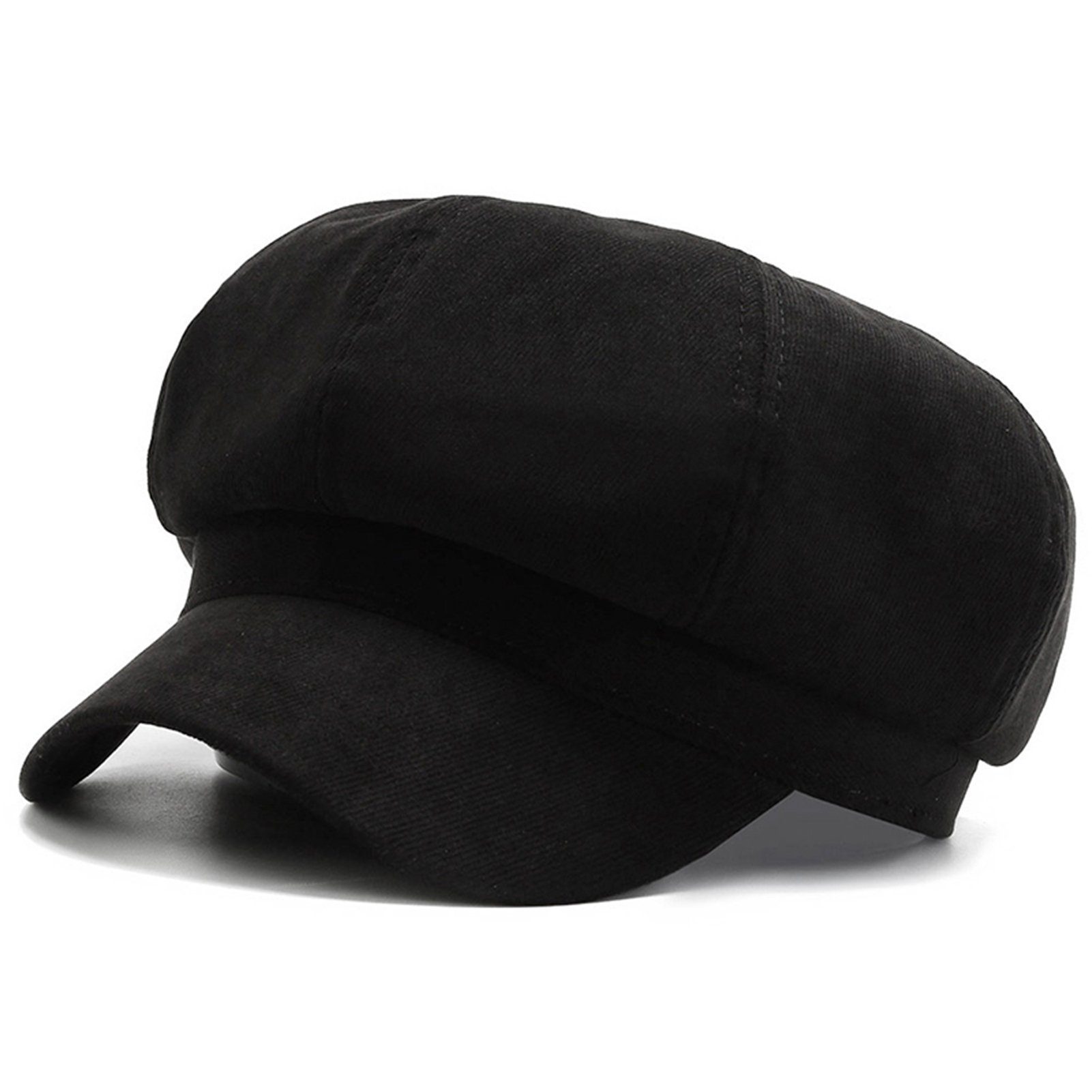 Blusmart Baskenmütze Modischer Hut, Mehrzweck-Freizeit-Baskenmütze, Tragbar Schwarz