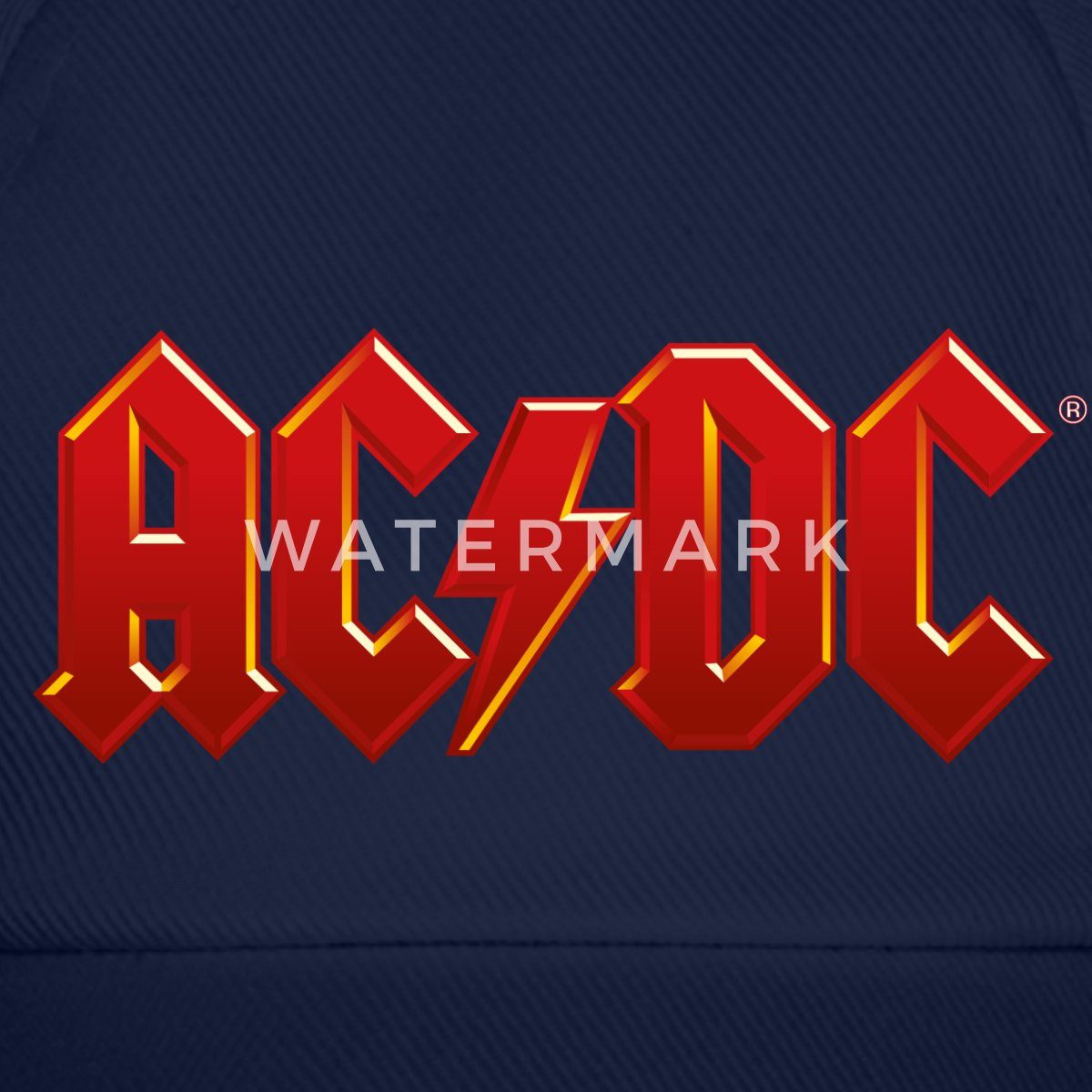 Spreadshirt Baseball Cap AC/DC Klassisches Logo Mit Blitz Baseballkappe (1-St)