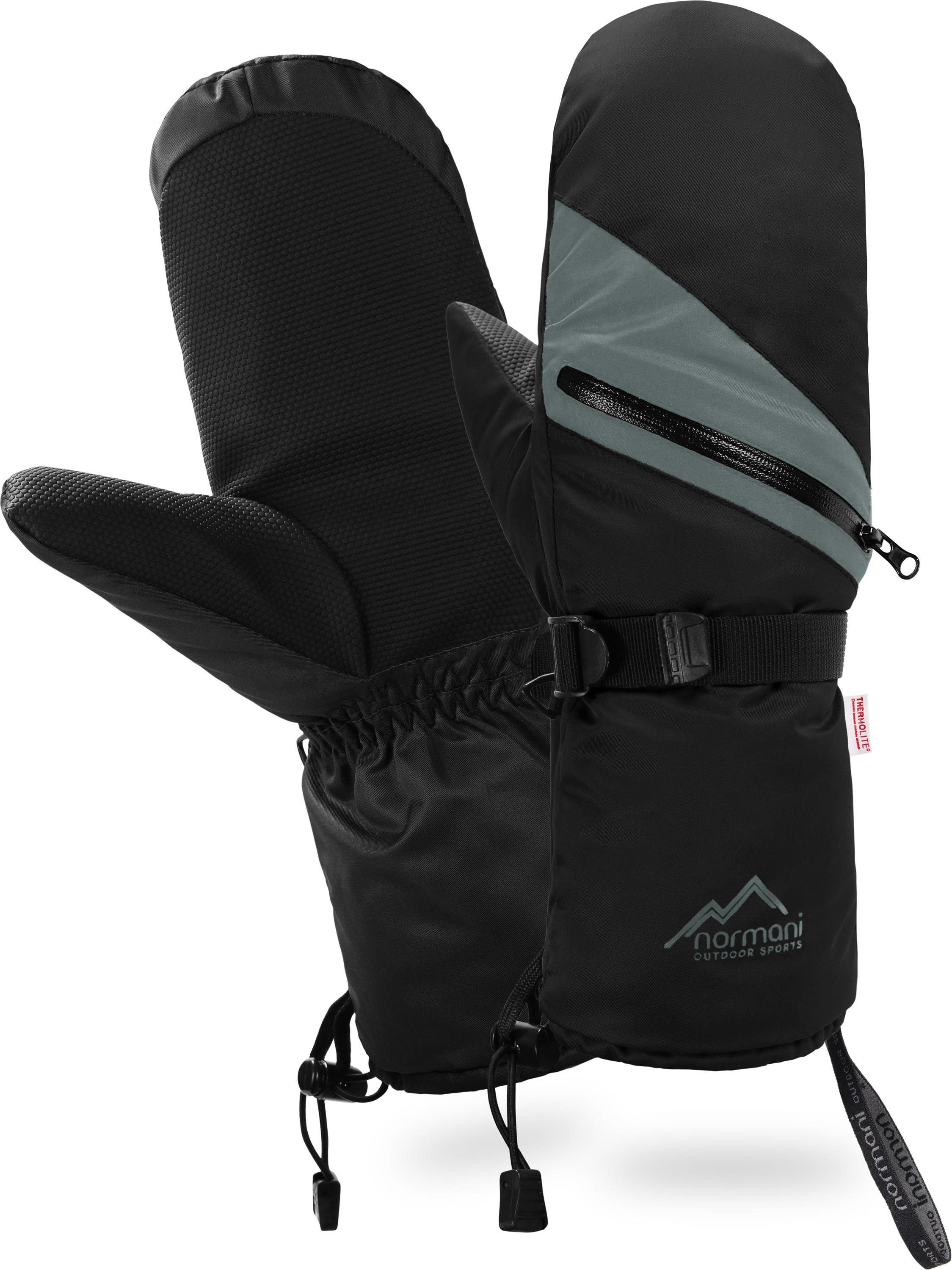 normani Skihandschuhe Winter Fausthandschuhe Winnipeg Wasserdichte Winterhandschuhe Snowboardhandschuhe mit Reißverschluss