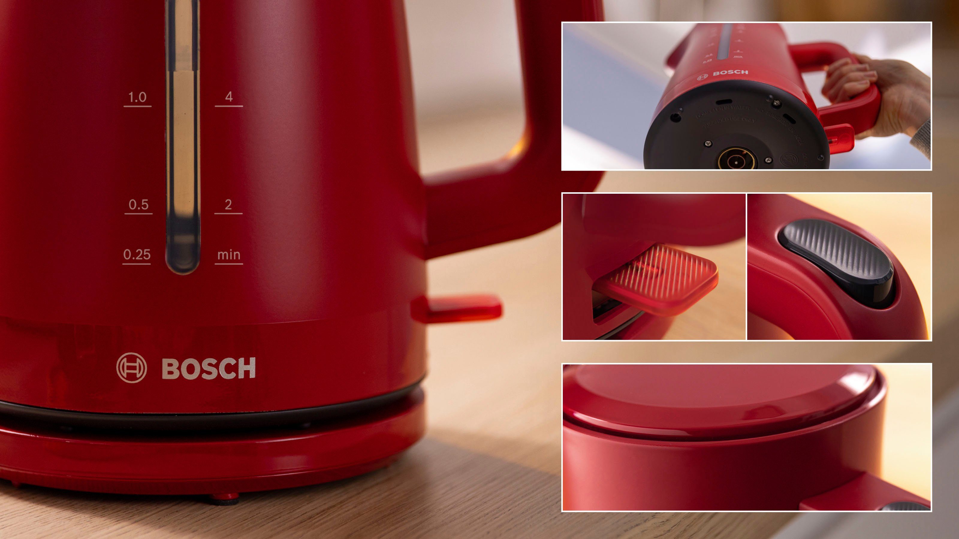 BOSCH Wasserkocher MyMoment TWK3M124, 1,7 l, 2400 W, Abschaltautomatik, Tassenanzeige, beidseitige Wasserstandsanzeige – Bild 5 von 5