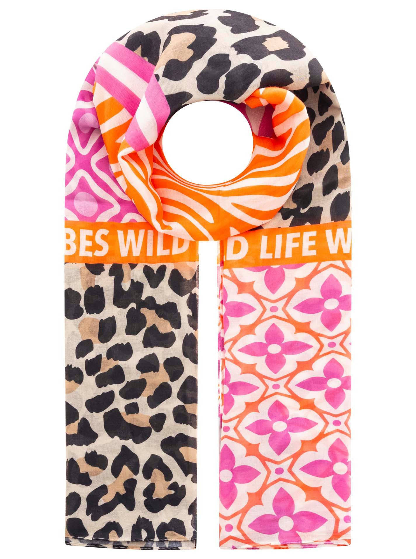 Zwillingsherz Schal Viskose Mix "Animal Block", günstig online kaufen