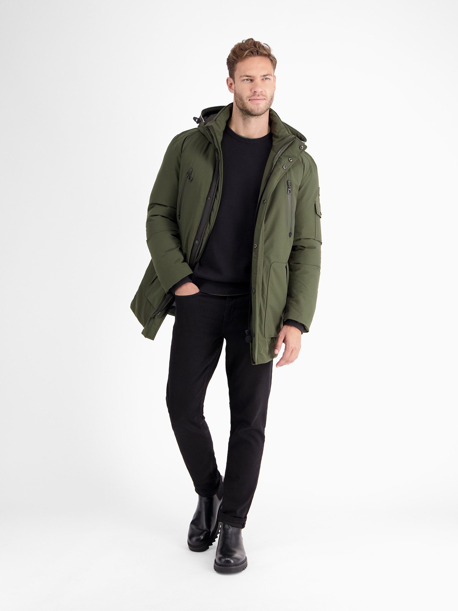 Outdoorjacke LERROS Wasserdichter Winter-Parka mit Kapuze