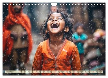 CALVENDO Wandkalender Kinder Lachen (Wandkalender 2024 DIN A4 quer), CALVENDO Monatskalender