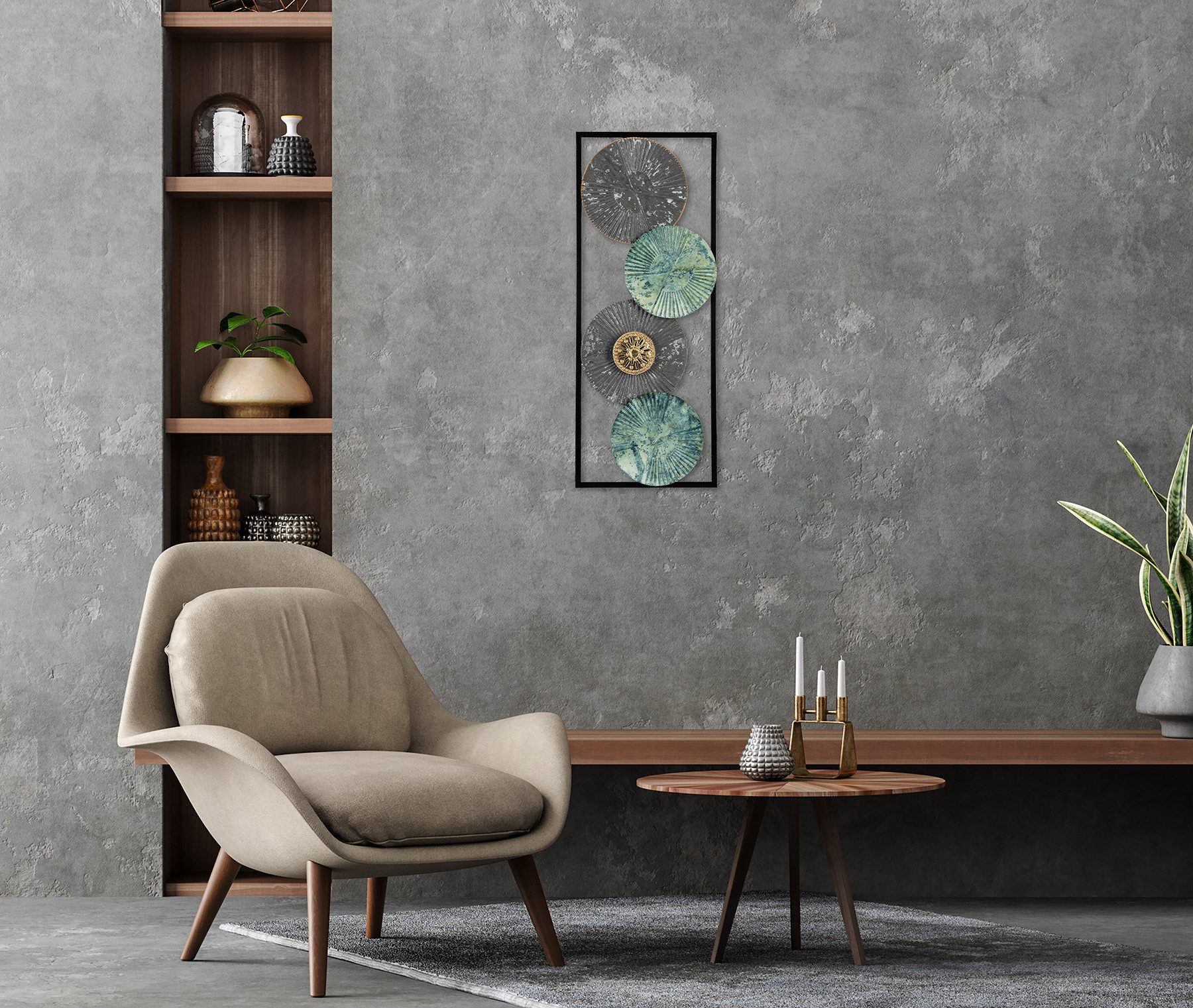 Bönninghoff Metallbild ABSTRAKT – ORNAMENTE 20x50 cm – Deko modern, Abstrakt, Formen, Gegenstandslos, Wanddekoration – Bild 4 von 4