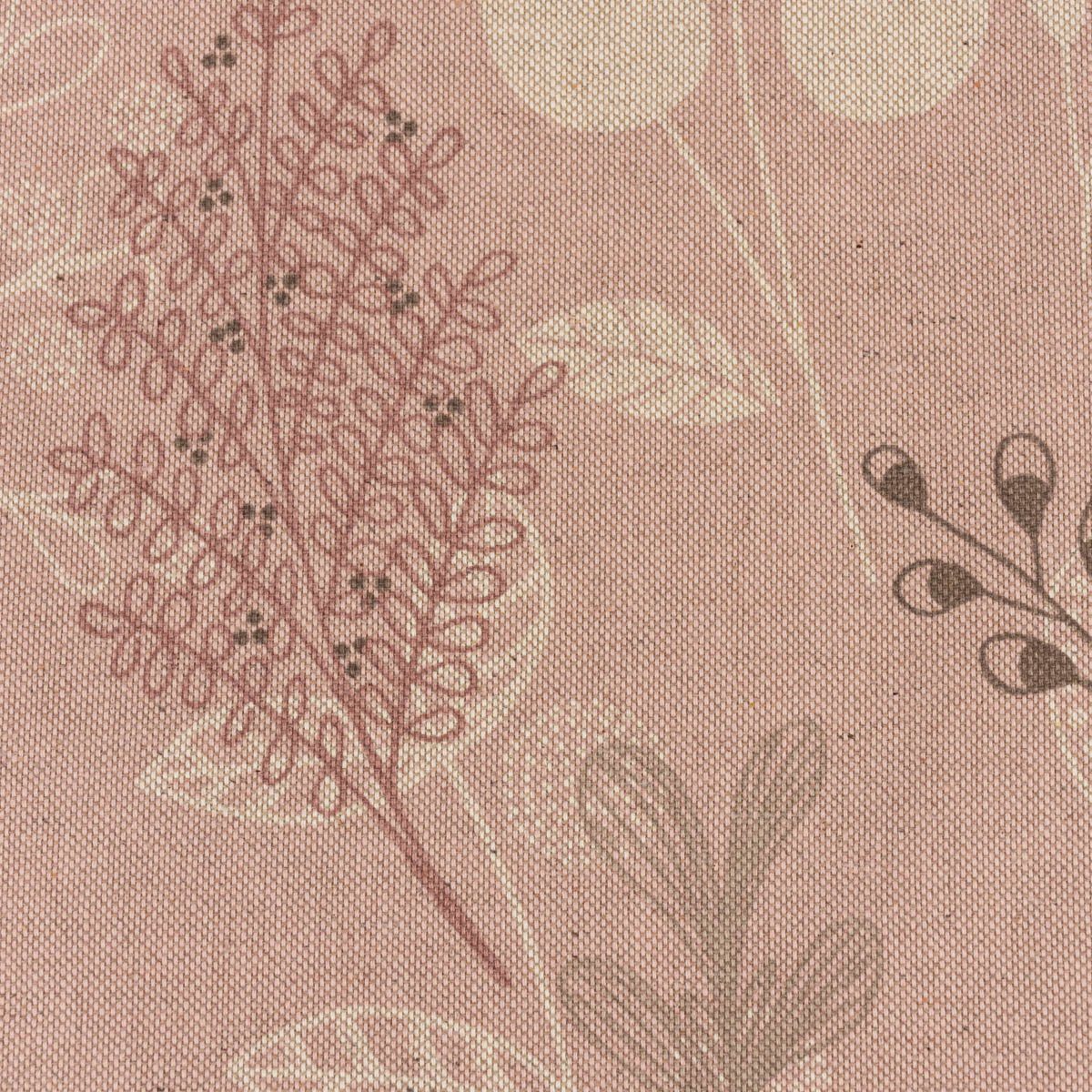 Thumbnail - SCHÖNER LEBEN. Stoff Dekostoff Halbpanama Leinenlook Soft Calming Leaves Gräser rosa 1,40m, atmungsaktiv