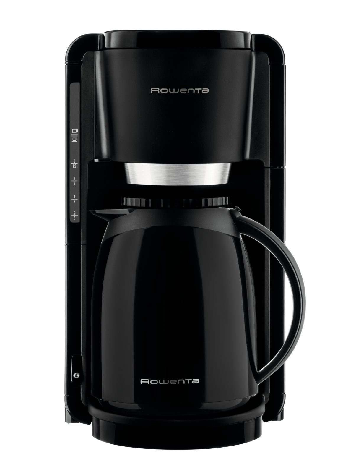 CT3808 Kaffee schwarz, Filterkaffeemaschine mit Rowenta Thermo-Kaffeemaschine Thermokanne