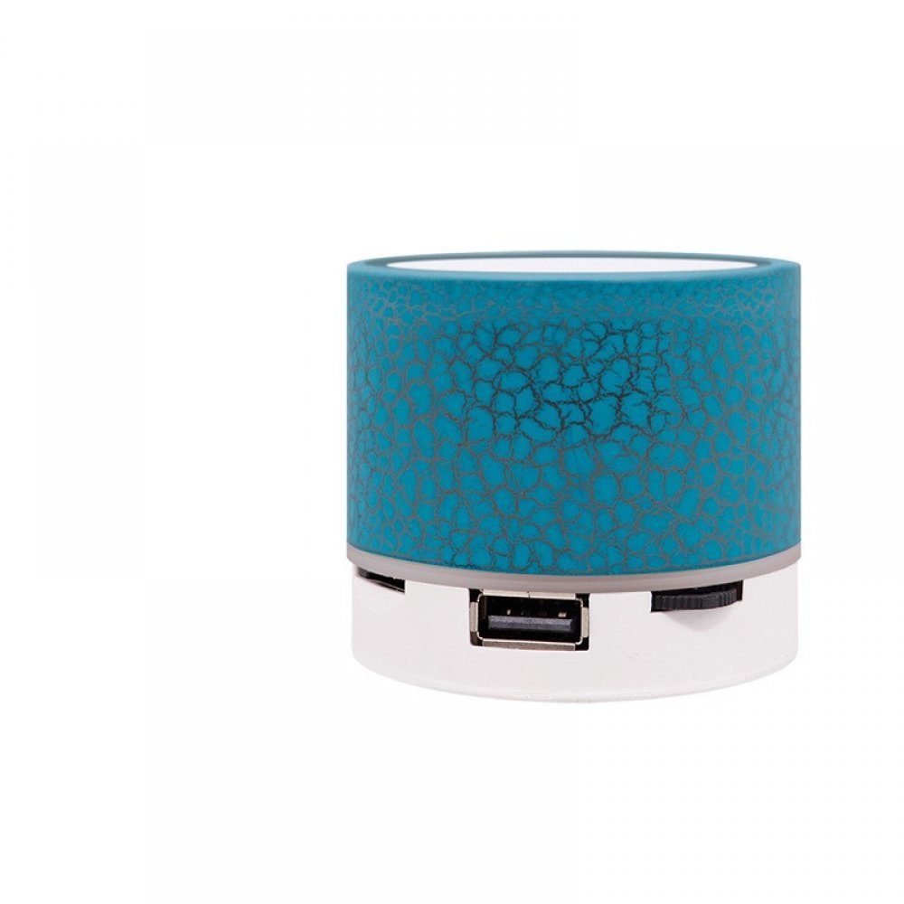 Bluetooth-Lautsprecher blau USB kabelloser MOUTEN Mini Bluetooth-Lautsprecher tragbarer LED