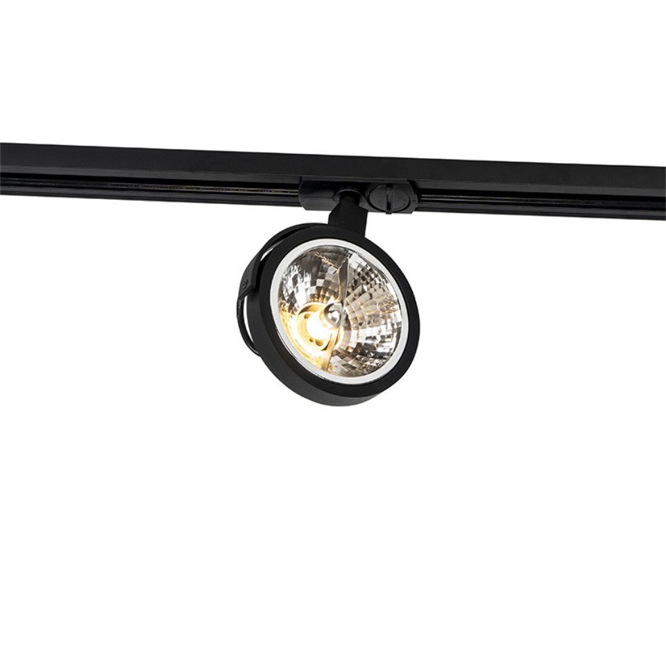 Qazqa Schienensystem-Leuchten Iconic go, ohne Leuchtmittel, Warmweiß, QAZQA Schienen­leuchte, g9, Schwarz, Aluminium, Modern