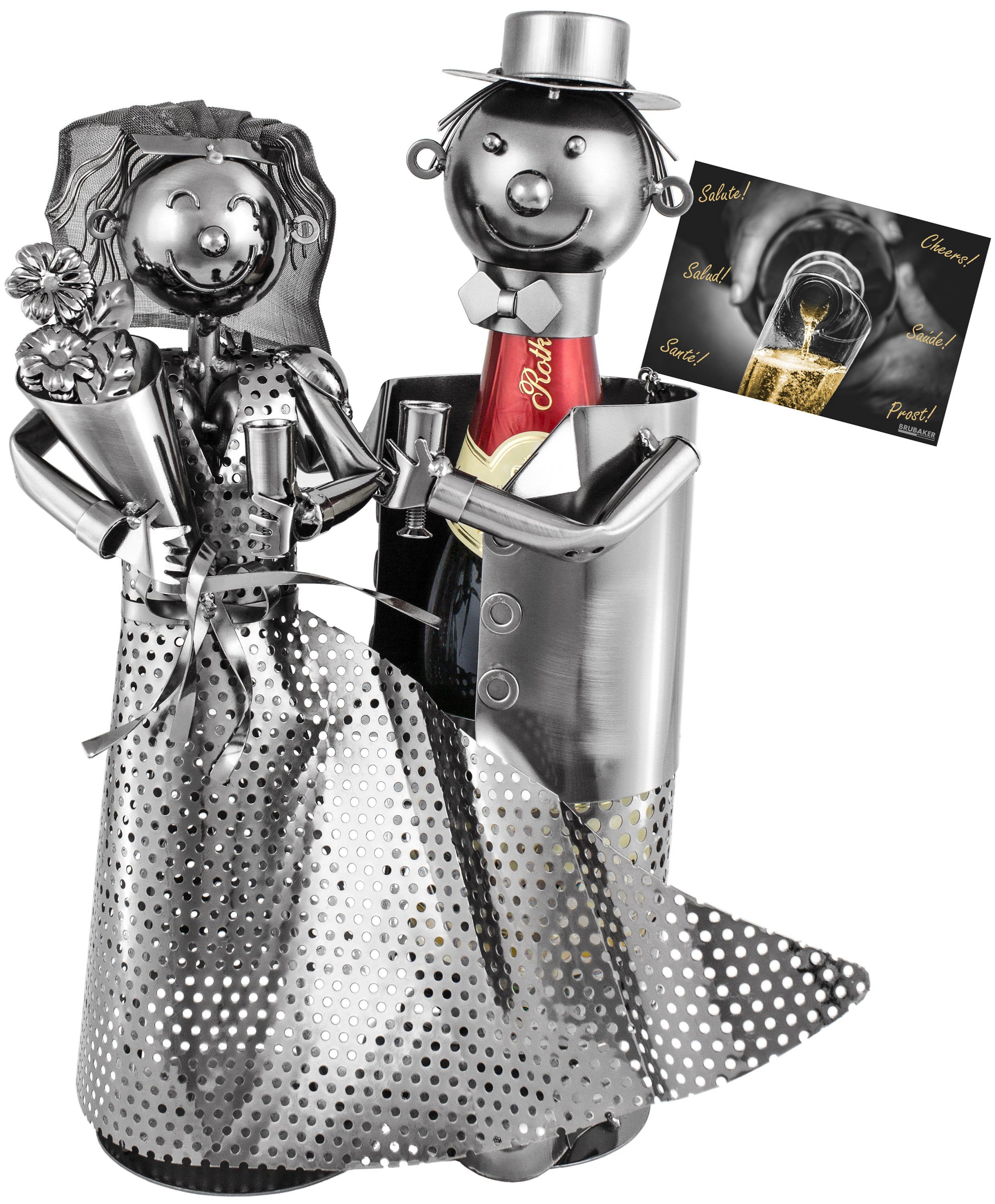 BRUBAKER Weinflaschenhalter Hochzeit, (1-St., inklusive Grußkarte), günstig online kaufen