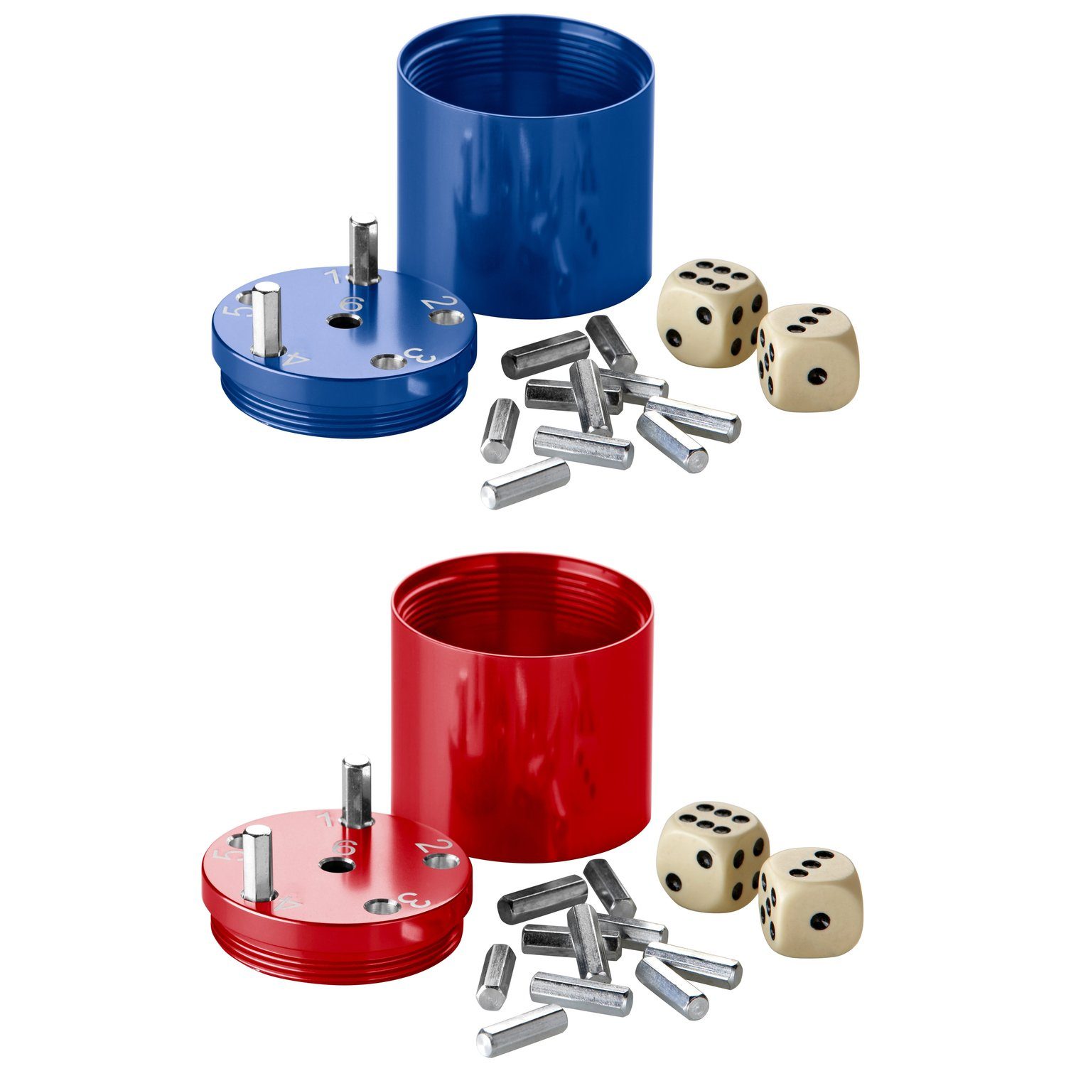 BestSaller Spiel SUPER SIX, Würfelspiel, 36 Spielstäbchen & 2 Würfel