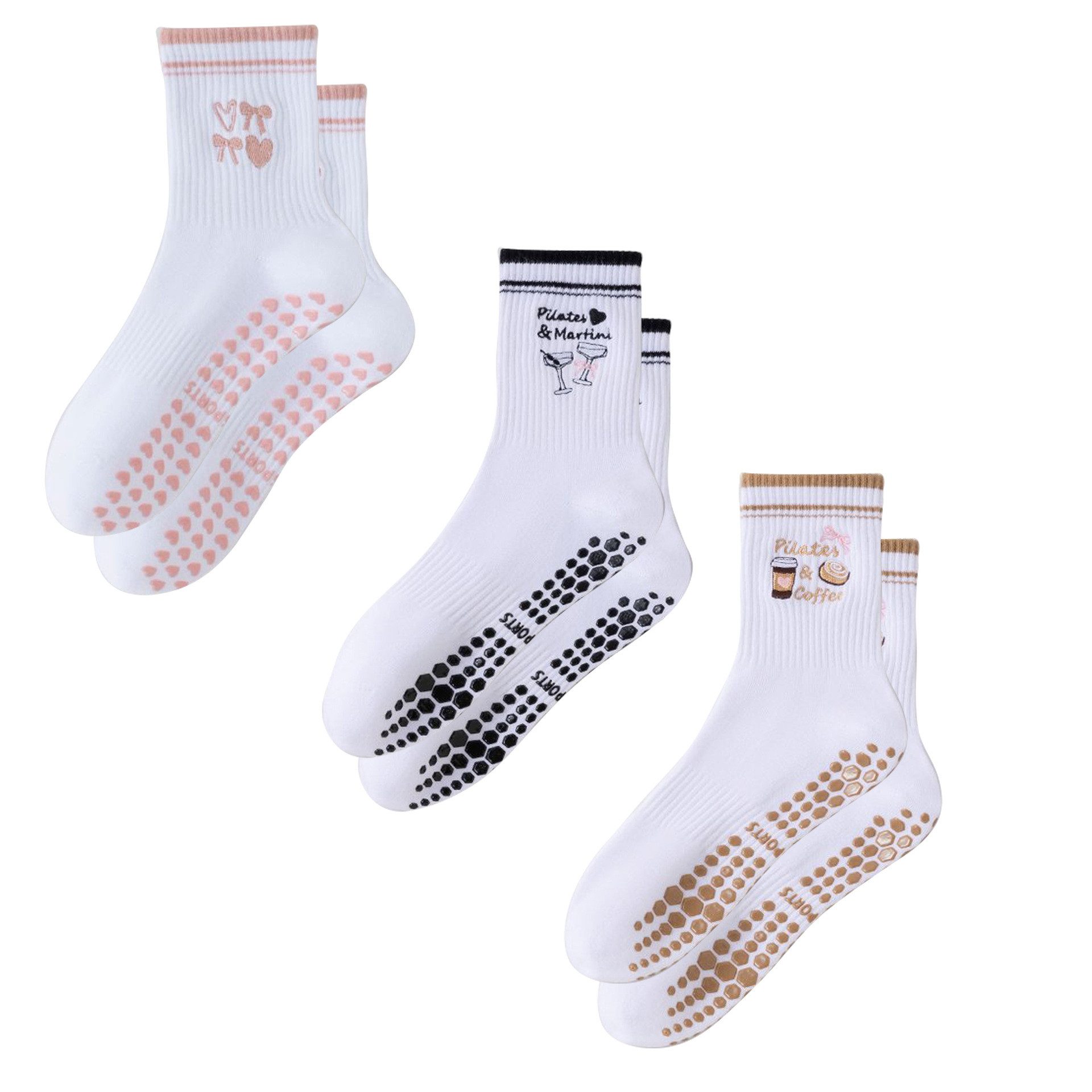 FOUORTUNATE-BEE Sportsocken Pilates- und Yoga-Socken für Damen mit Anti-Rut günstig online kaufen