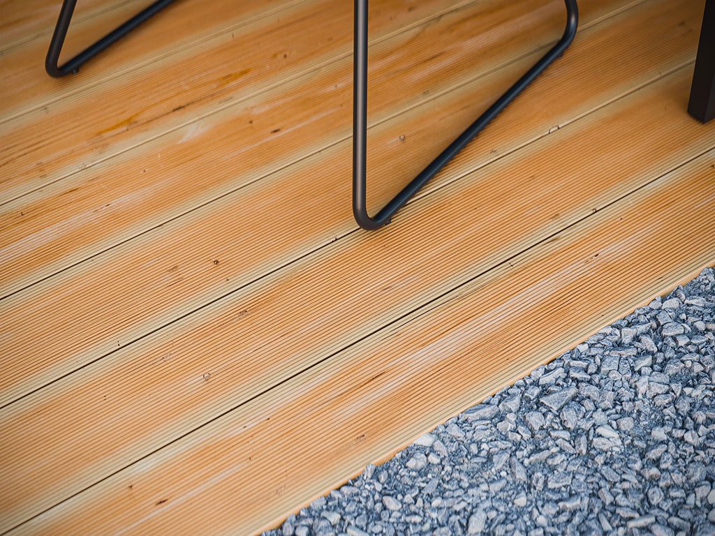 Woodtex Terrassendielen WOODTEX Holz Terrassendiele Nadelholz Hellbraun Outdoor, BxL: je 14.5x300 cm, 25 mm Stärke