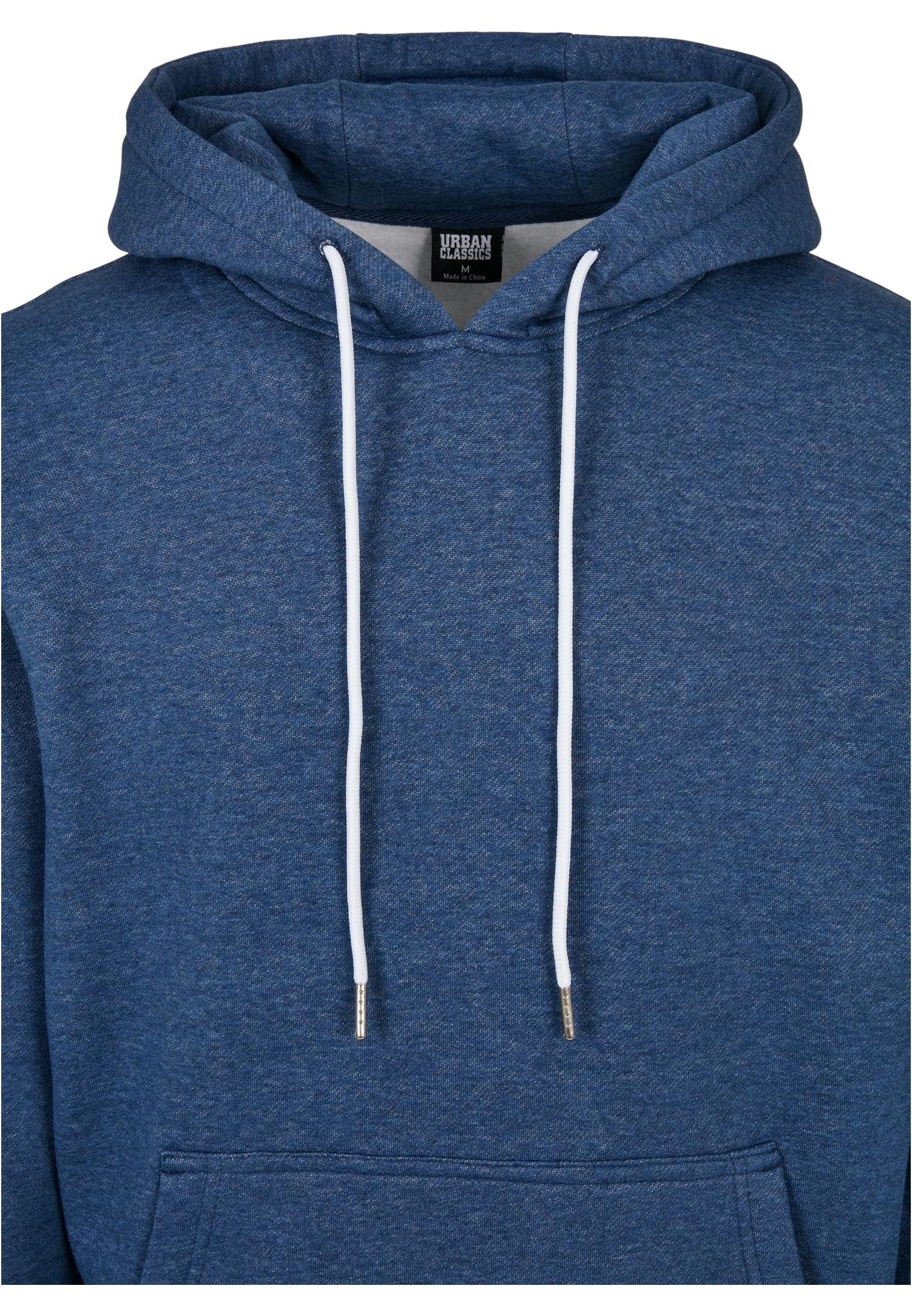 URBAN CLASSICS (1-tlg) Basic Hoody Herren bluelightmelange Melange Sweater