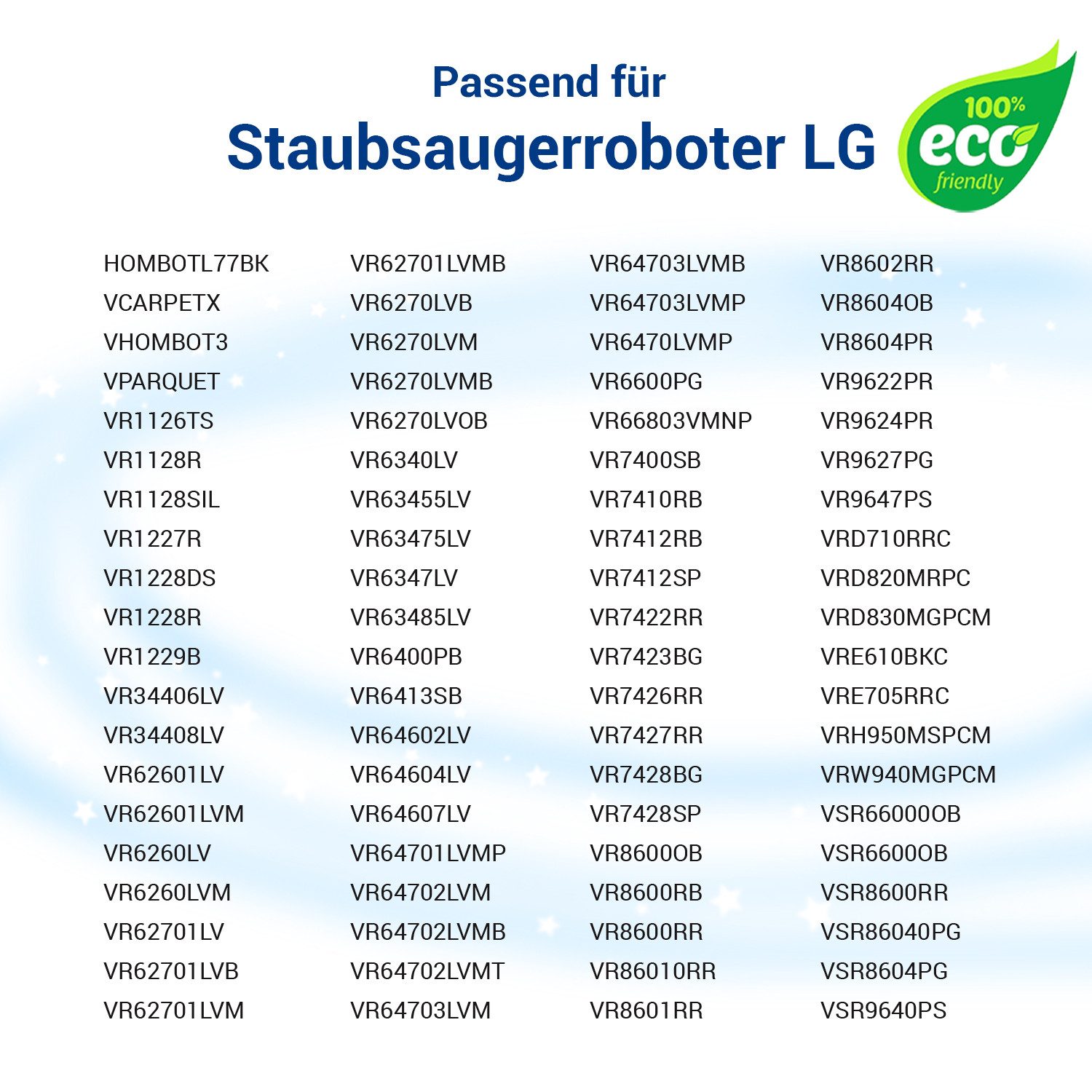 VIOKS Ersatzbürste Ersatz für LG ABC73130003 & ABC73130001, (1-tlg)