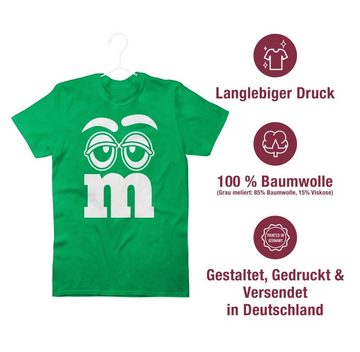 Shirtracer T-Shirt Faschingskostüm Gruppen M&M Aufdruck Gesicht - Karneval Kostüm Herren - Herren Premium T-Shirt karnaval kostum fur kinder - faschingszubehör