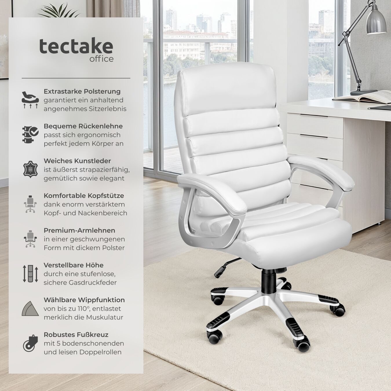 tectake Chefsessel Bürostuhl (Set., 1 St), günstig online kaufen