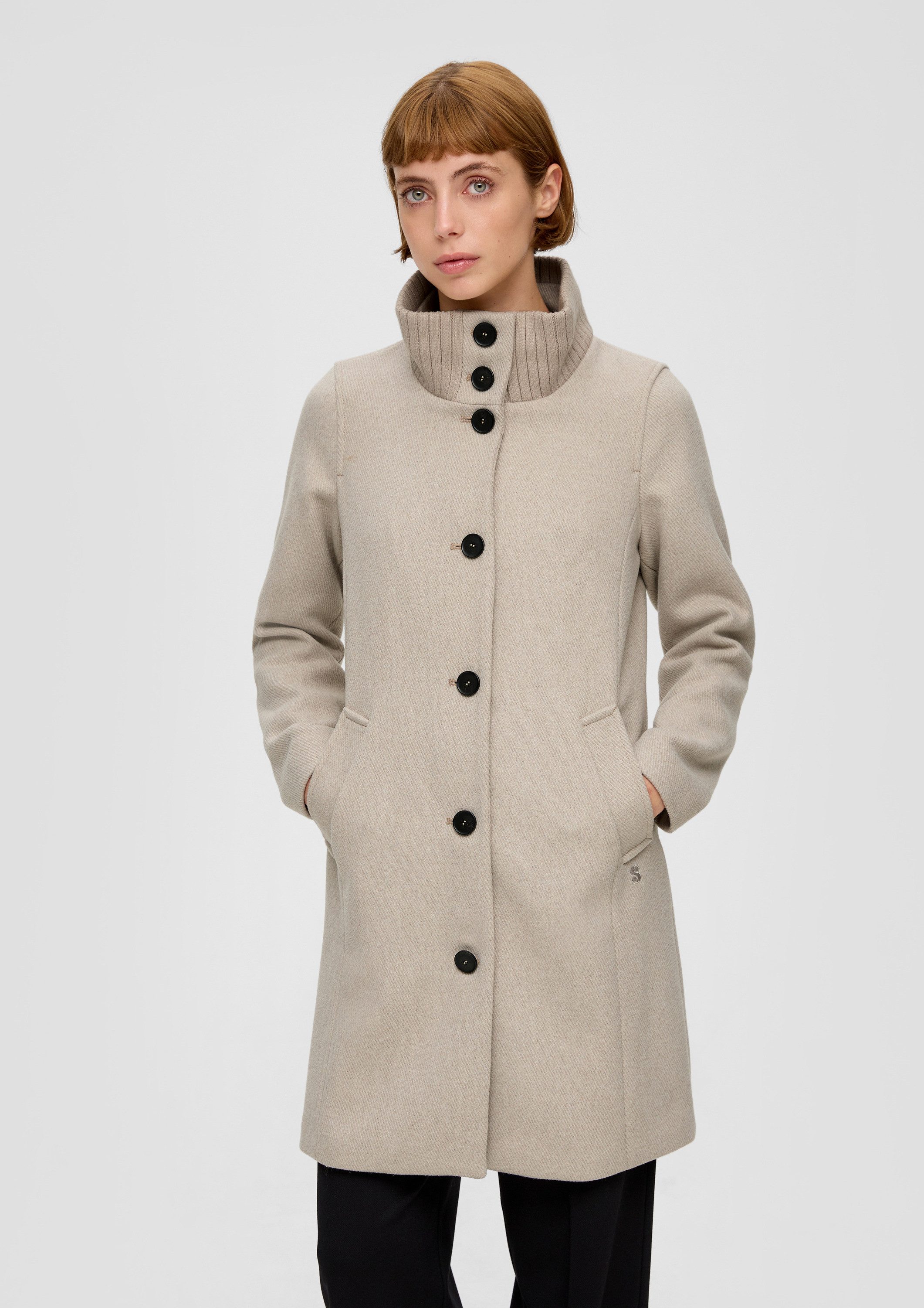 s.Oliver Funktionsmantel Outdoor-Mantel Twillmantel mit Stehkragen günstig online kaufen