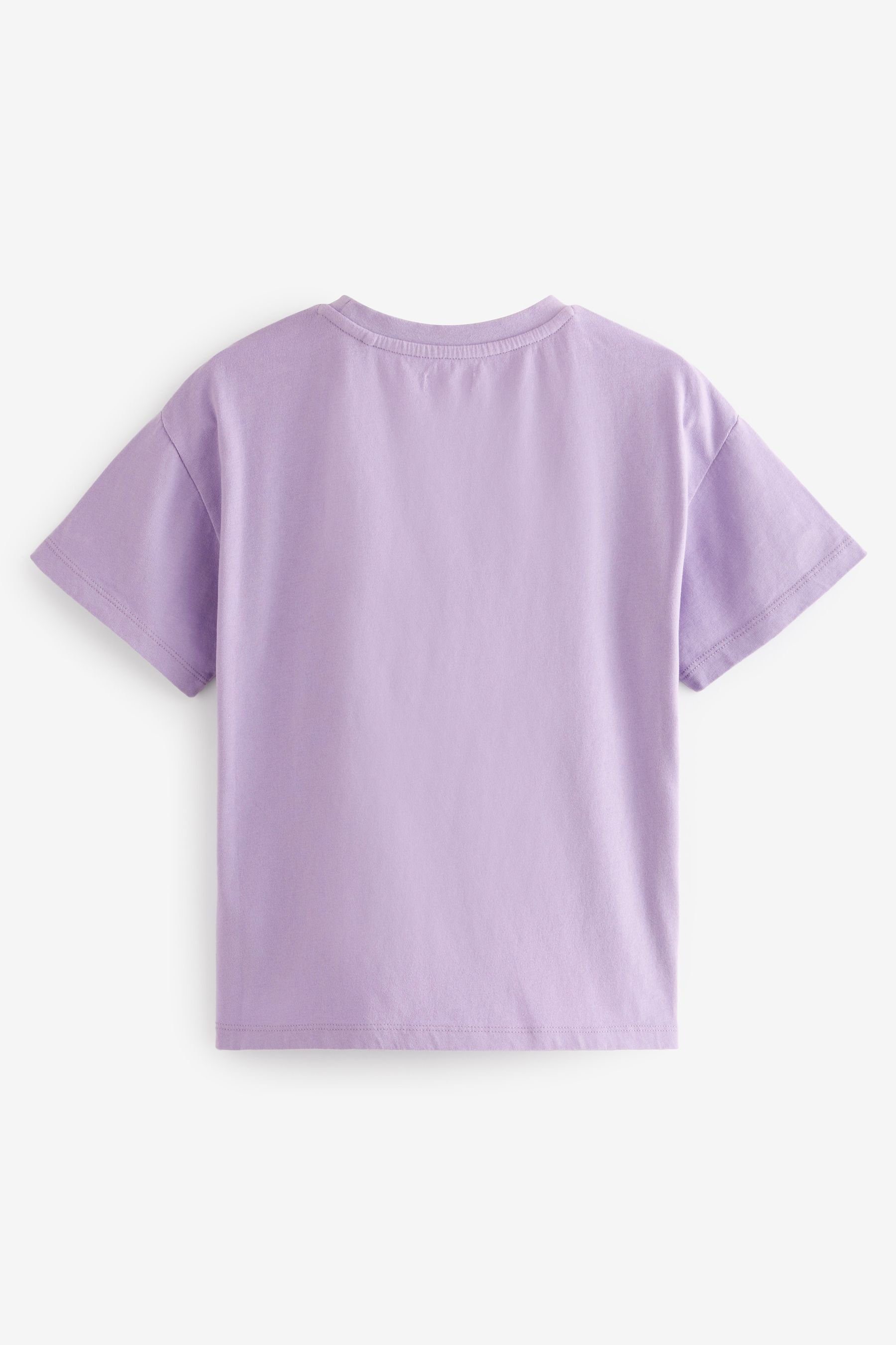 glänzendem Paillettenherz Purple Star T-Shirt (1-tlg) Next mit T-Shirt