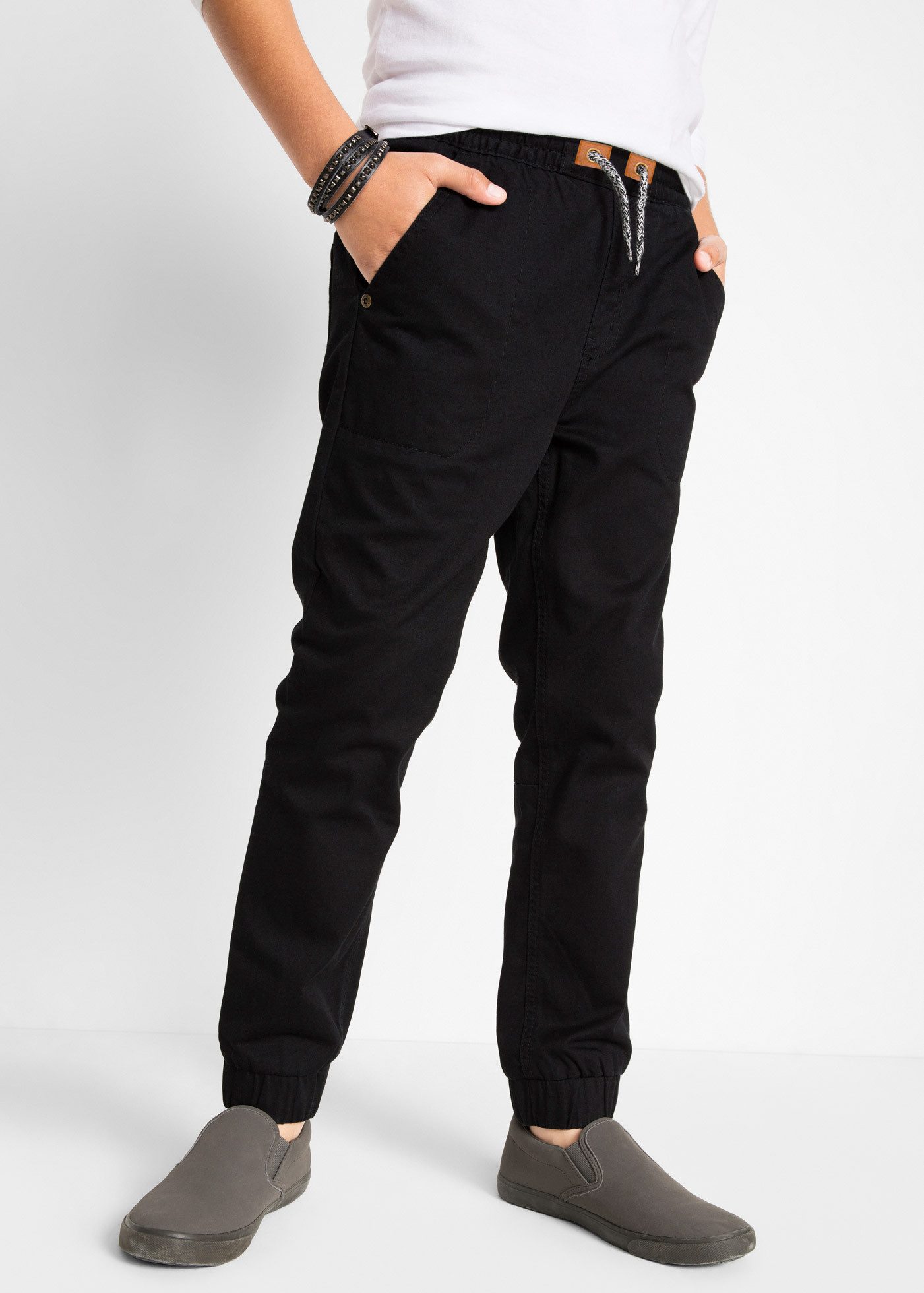bonprix Thermohose mit Baumwollfutter, elastischer Bund mit Kordelzug, Regular Fit