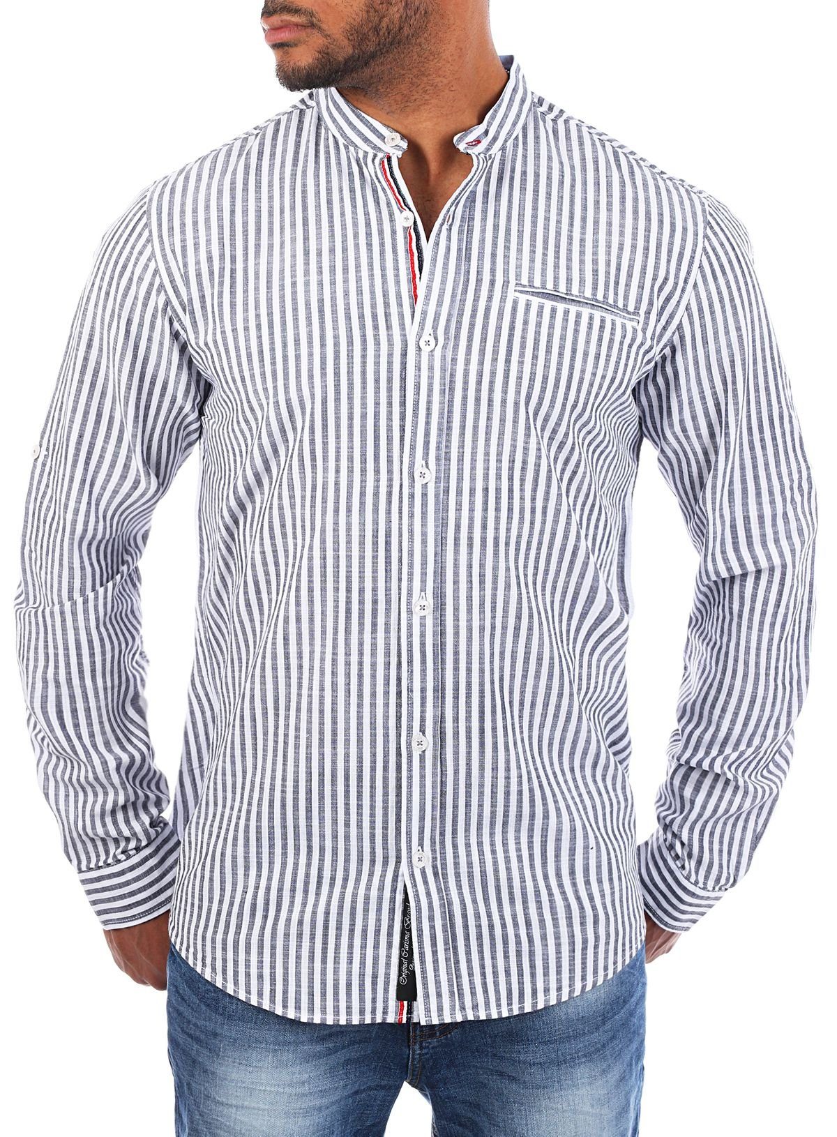 CARISMA Langarmhemd Herren Baumwoll Leinen Mix Hemd 8455 Regular Langarm St günstig online kaufen