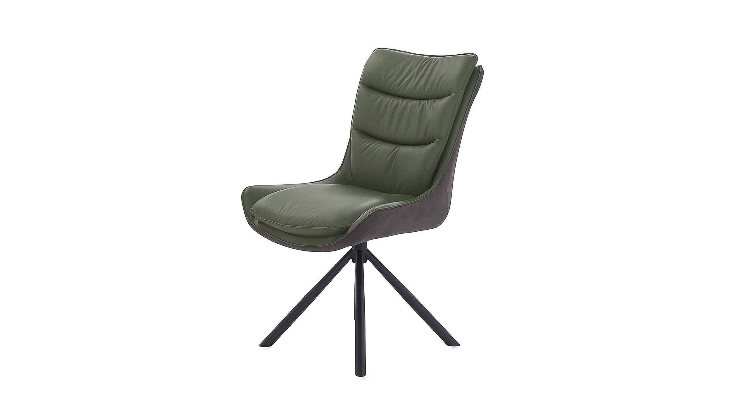 Massivart® Polsterstuhl drehbar 360 Grad, Esszimmerstuhl aus Echtleder & St günstig online kaufen