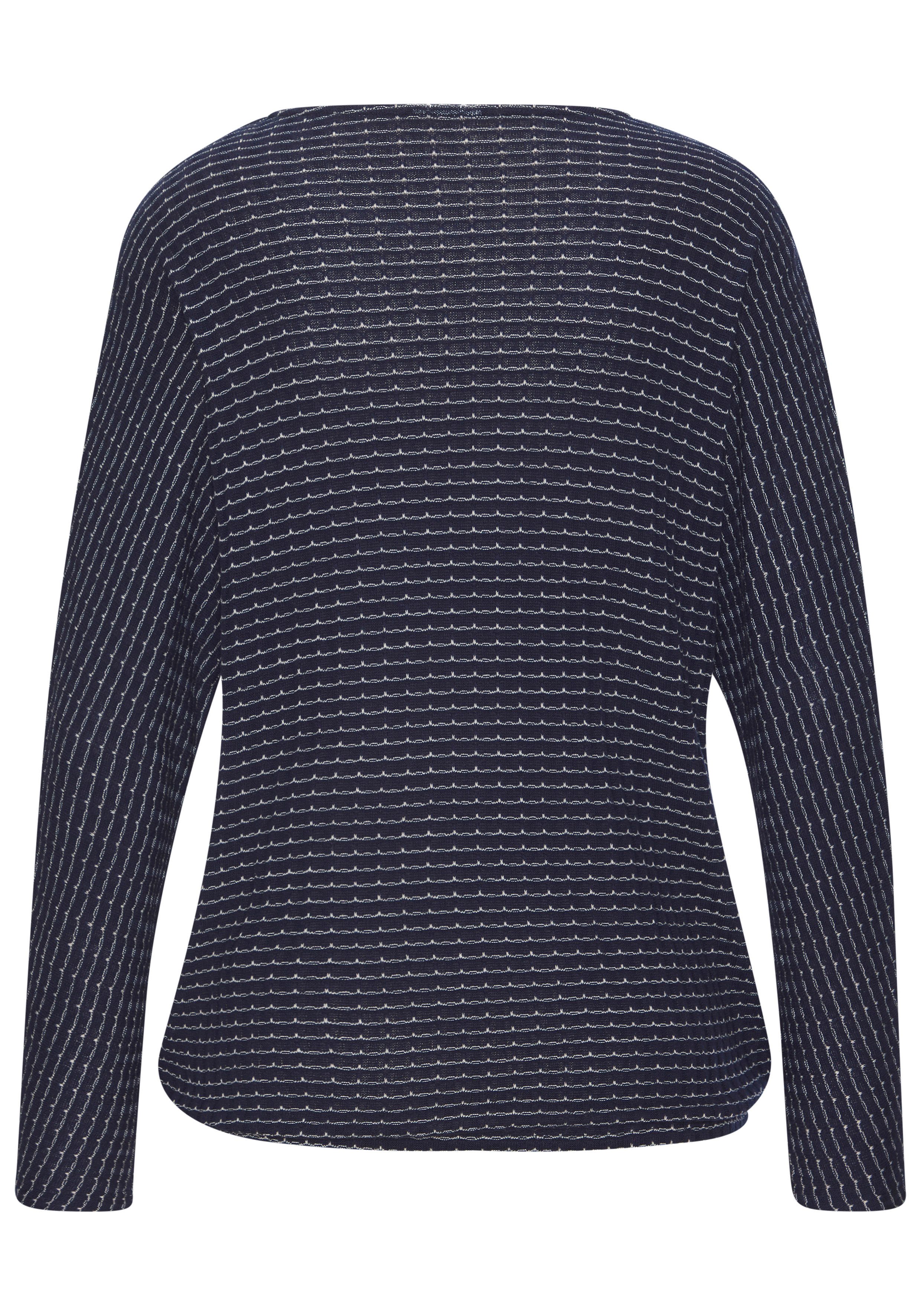 Vivance Langarmshirt aus strukturierter Strickqualität mit Gummizug im Bund