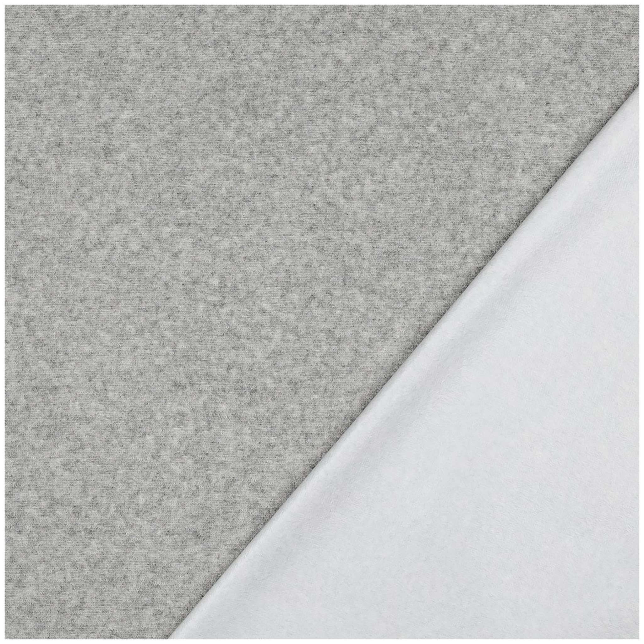maDDma Stoff 0,5m wasserdichter Frottee-Stoff Meterware Terry Laminated Frottee, grau meliert