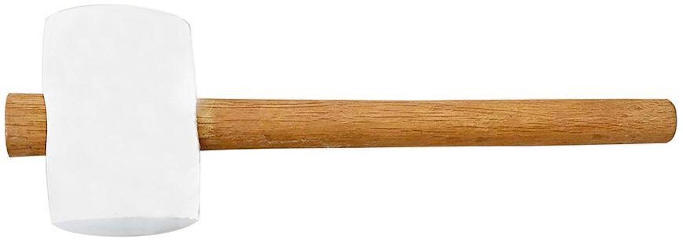 Holzgriff Hammer Weiß 0,9 kg PROREGAL® Gummihammer