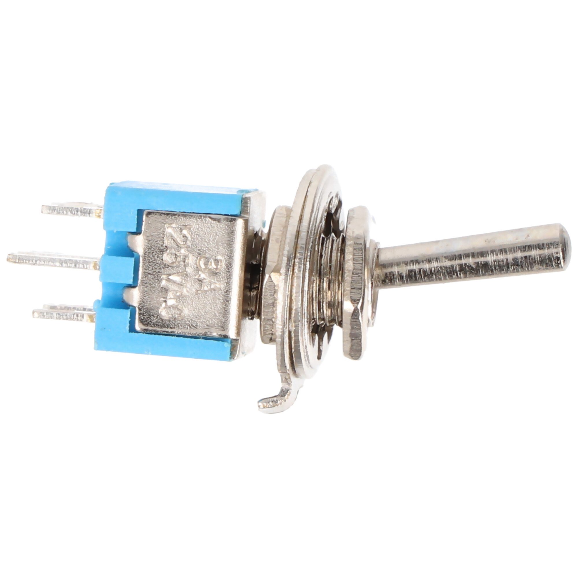 Goobay Schalter Goobay Kippschalter Miniatur, 2x UM, 6 Pins, blaues Gehäuse, 8x9x7mm