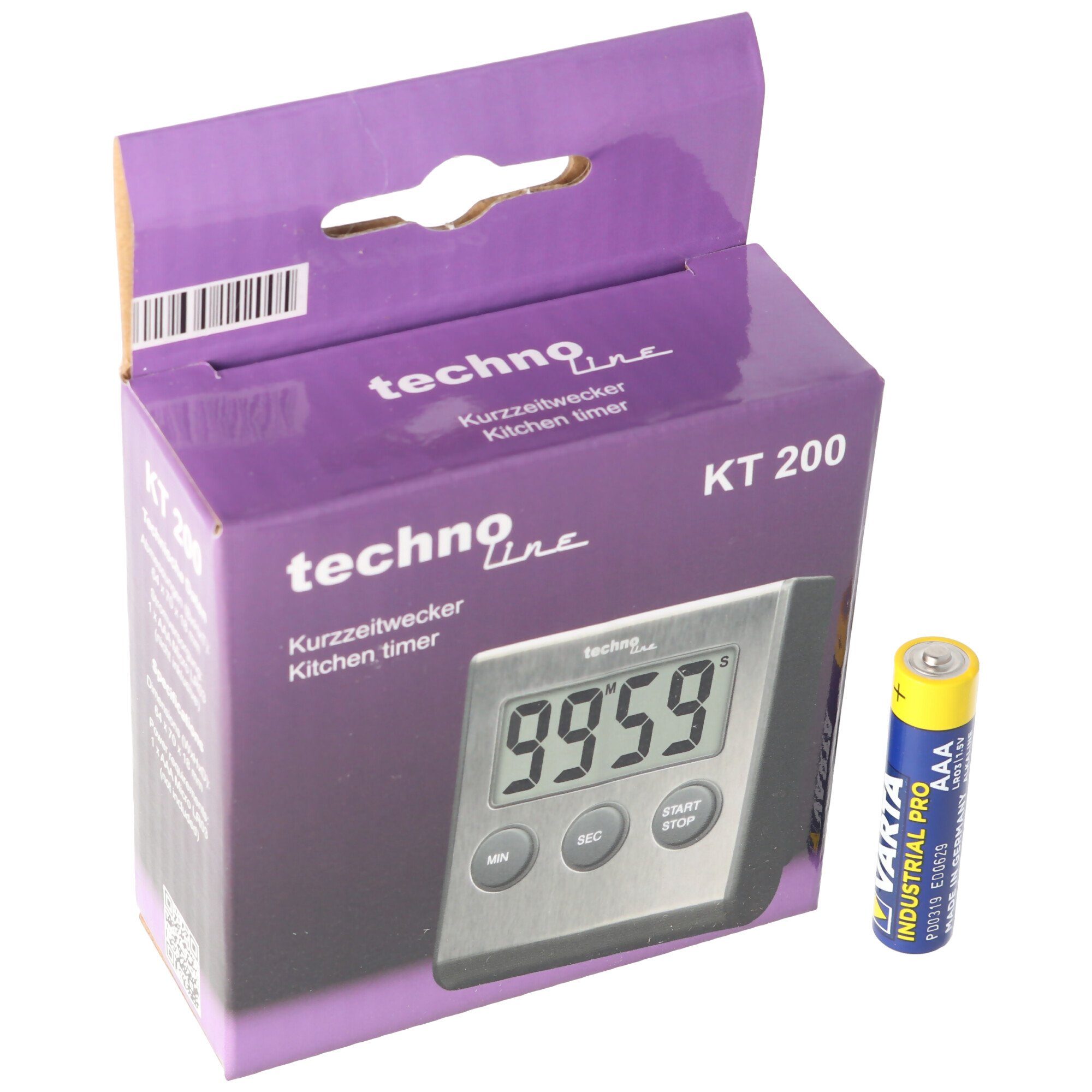 Kurzzeitmesser Edelstahl Digital Küchentimer, Timer mit Alarm, up und down Funktion