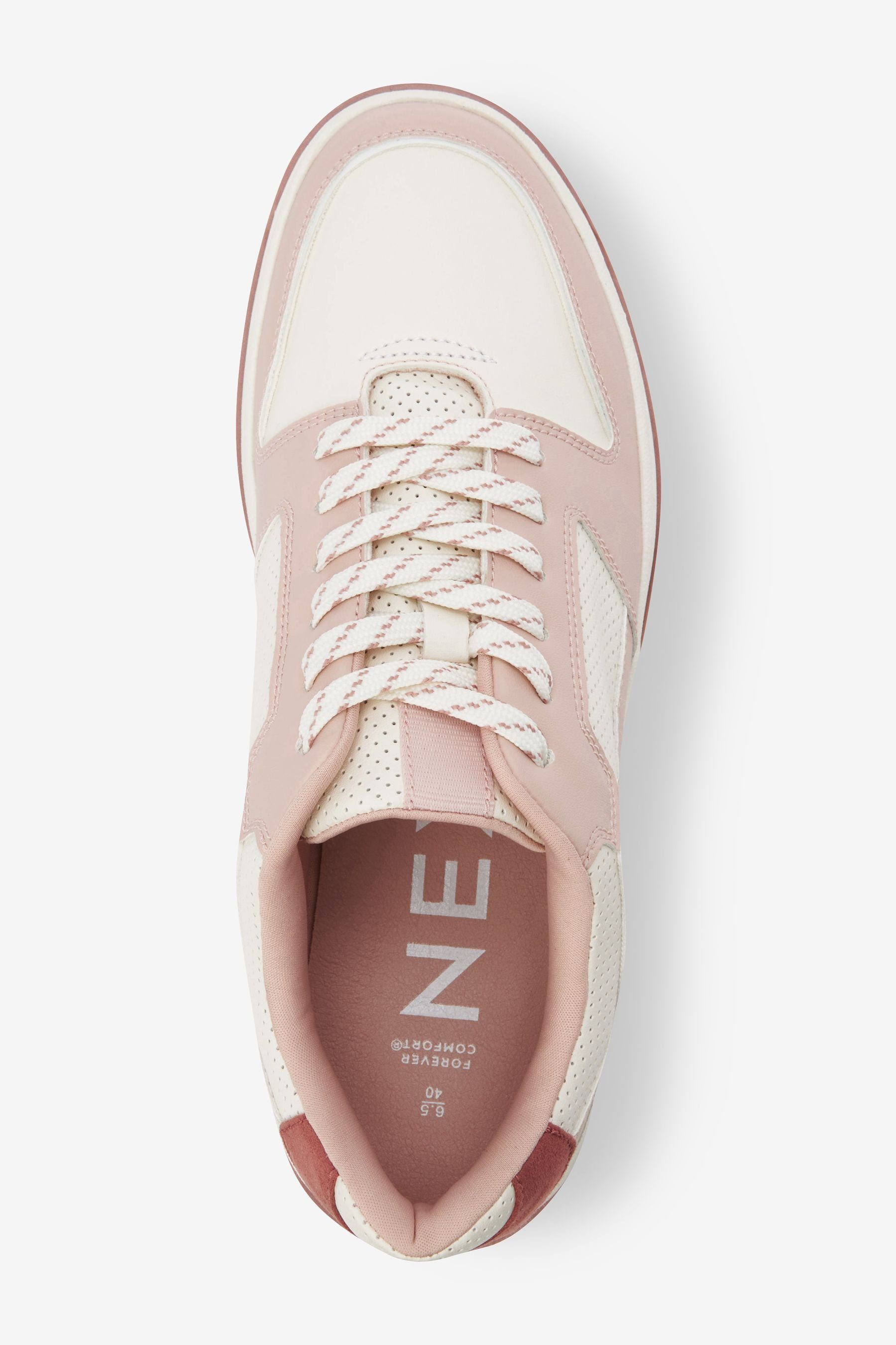 White/Pink Forever Retro-Schnürsneaker Comfort® (1-tlg) Next Sneaker