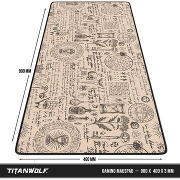 Titanwolf Gaming Mauspad, 900 x 400mm XXL Mousepad - verbessert Präzision & Geschwindigkeit