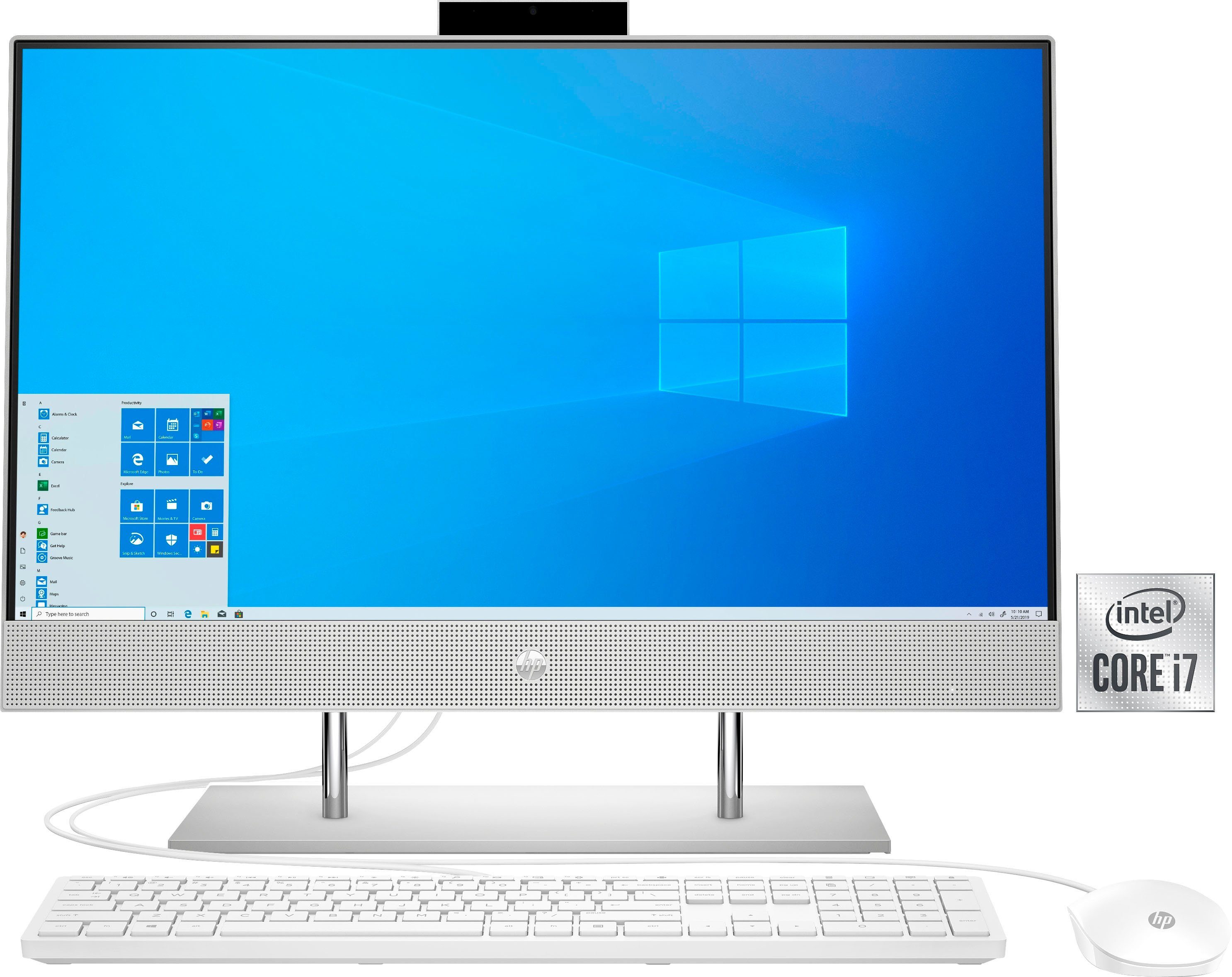 HP 24-dp0010ng All-in-One PC (23,8 Zoll, Intel® Core i7 10700T, MX 330, 8  GB RAM, 512 GB SSD, Luftkühlung)