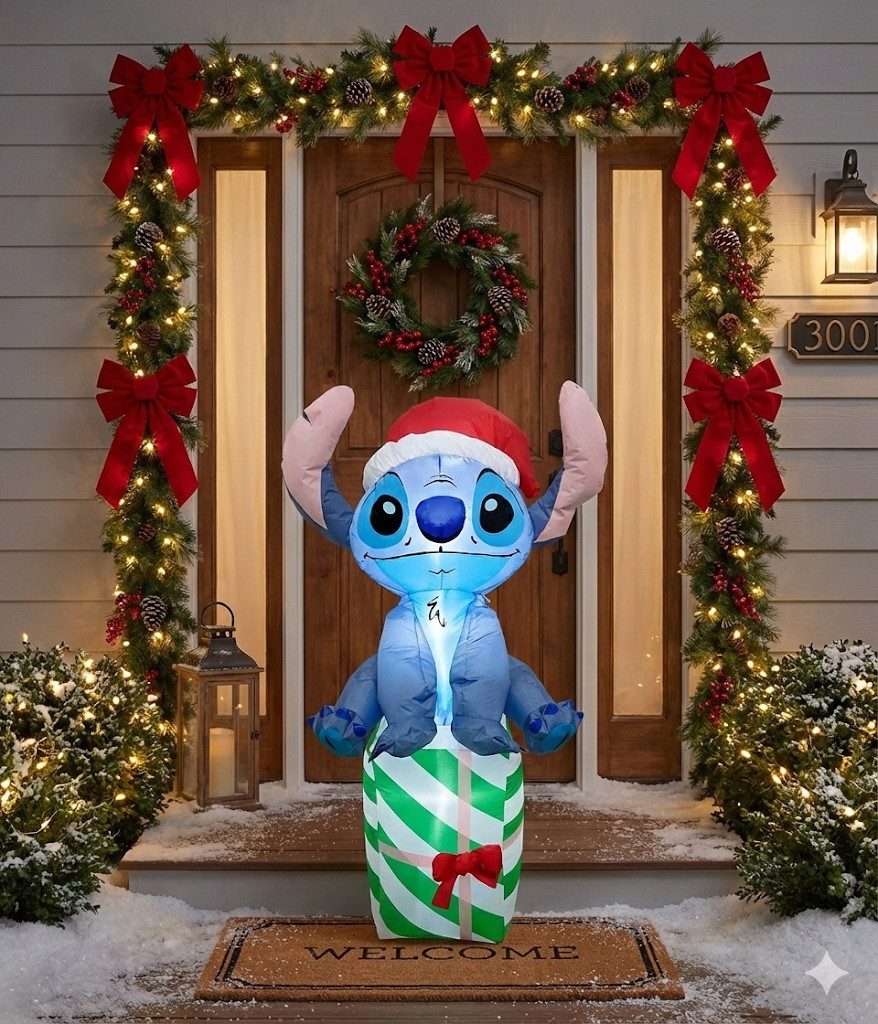 Disney Dekofigur Stitch Dekofigur automatisch Aufblasbar leuchtet 125cm Wei günstig online kaufen
