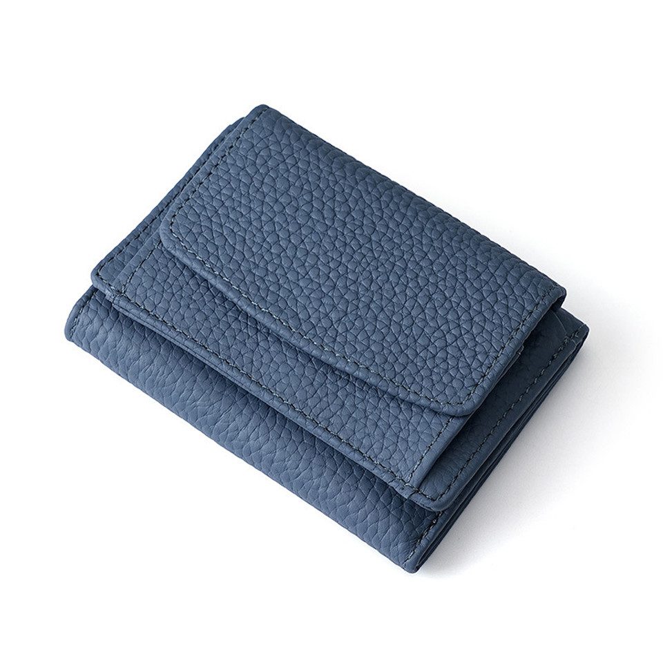 Zaewry Mini Geldbörse Schlichte kleine Geldbörse aus Leder für Frauen (1-tlg), mit Kartenschlitz, RFID-Diebstahlschutzbürste, 10 x 7 x 3cm