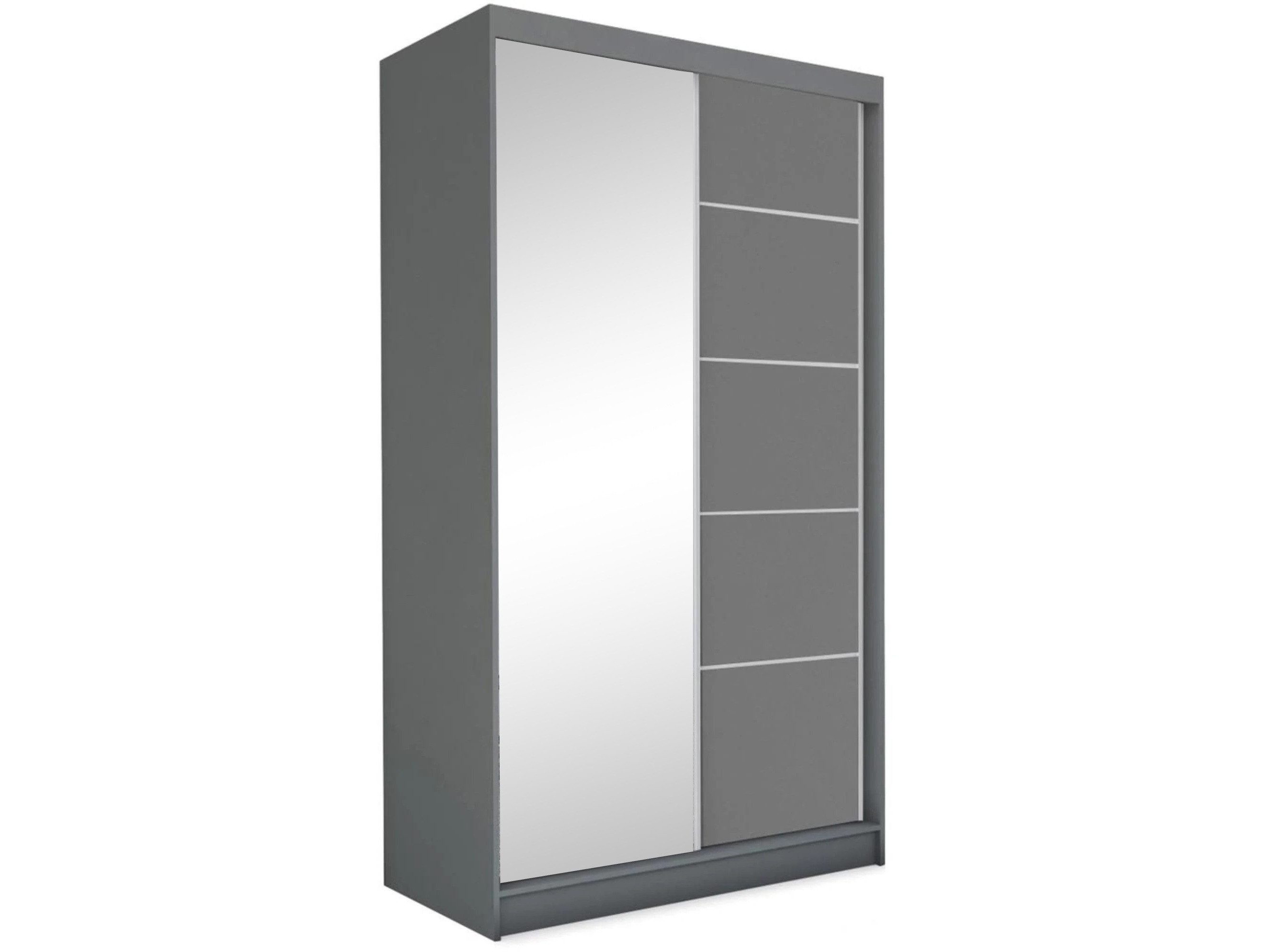 Beautysofa Schiebetürenschrank MARIKA II mit Schubladen, Spiegeln und Kleiderstange