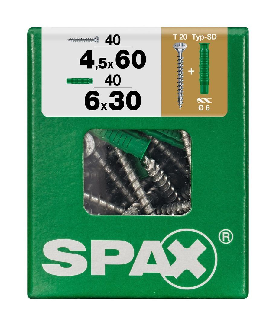 20 TX 60 x 4.5 - Spax Universalschrauben Holzbauschraube SPAX 40 mm