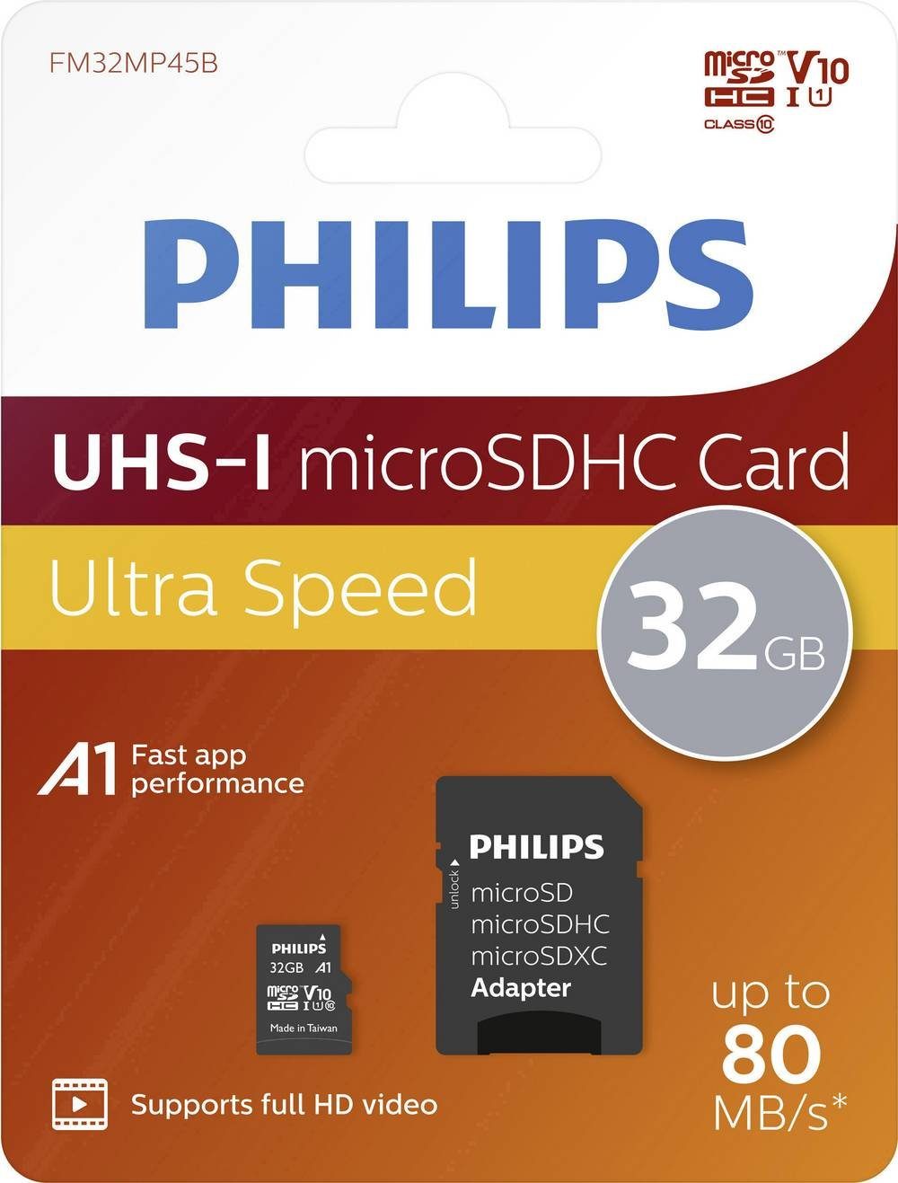 Philips »Philips microSDHC-Karte 32GB Class 10« Speicherkarte (32 GB