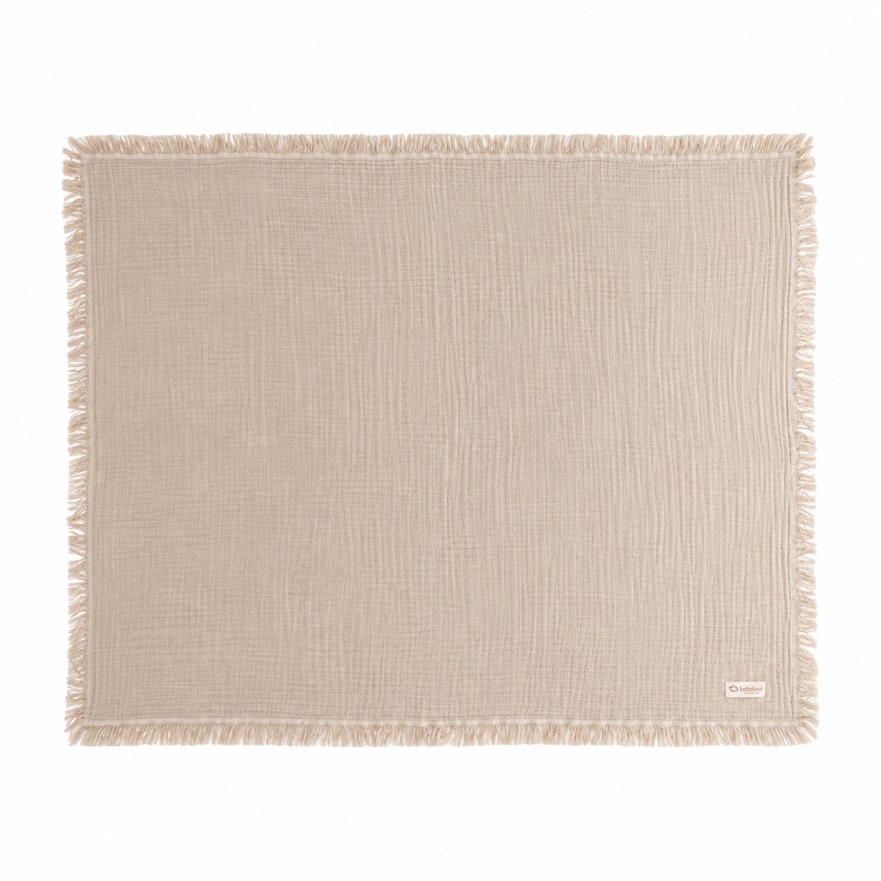Babydecke Babydecke Musselin 100 × 110 cm, 2-lagig, Mit Fransen, Bebekevi