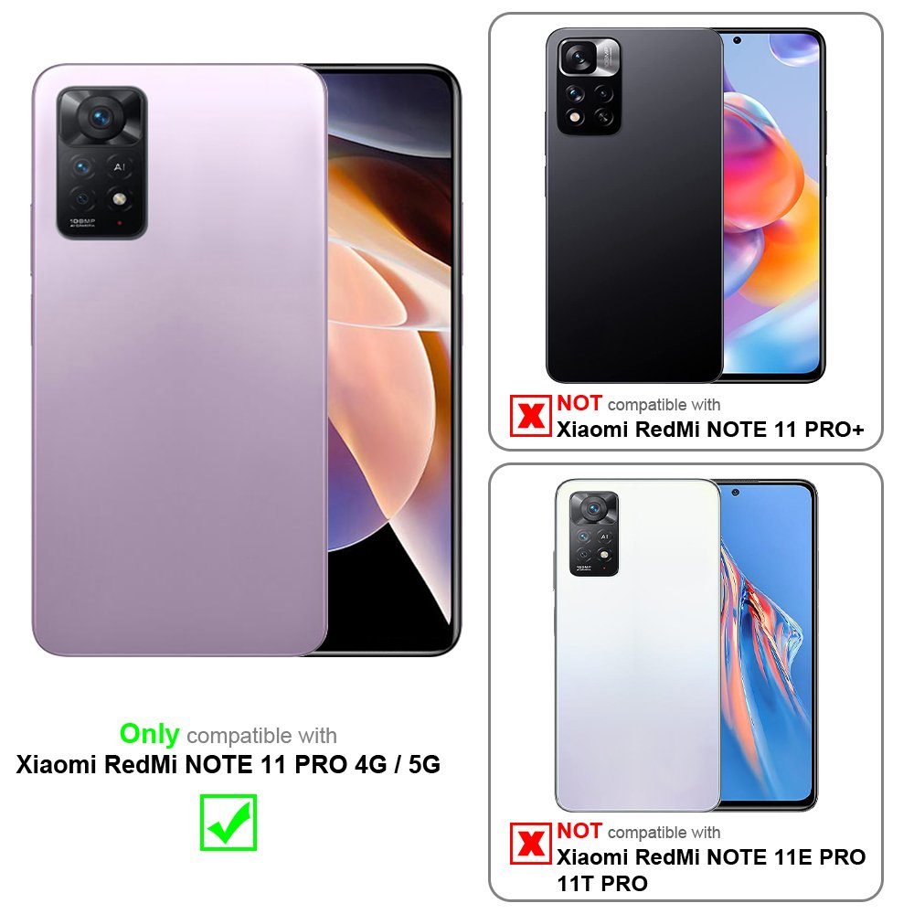 Cadorabo Handyhülle für Xiaomi RedMi NOTE 11 PRO 4G / 5G Hülle Xiaomi RedMi NOTE 11 PRO 4G / 5G, Flexible Hülle TPU Silikon Schutzhülle Back Cover Case