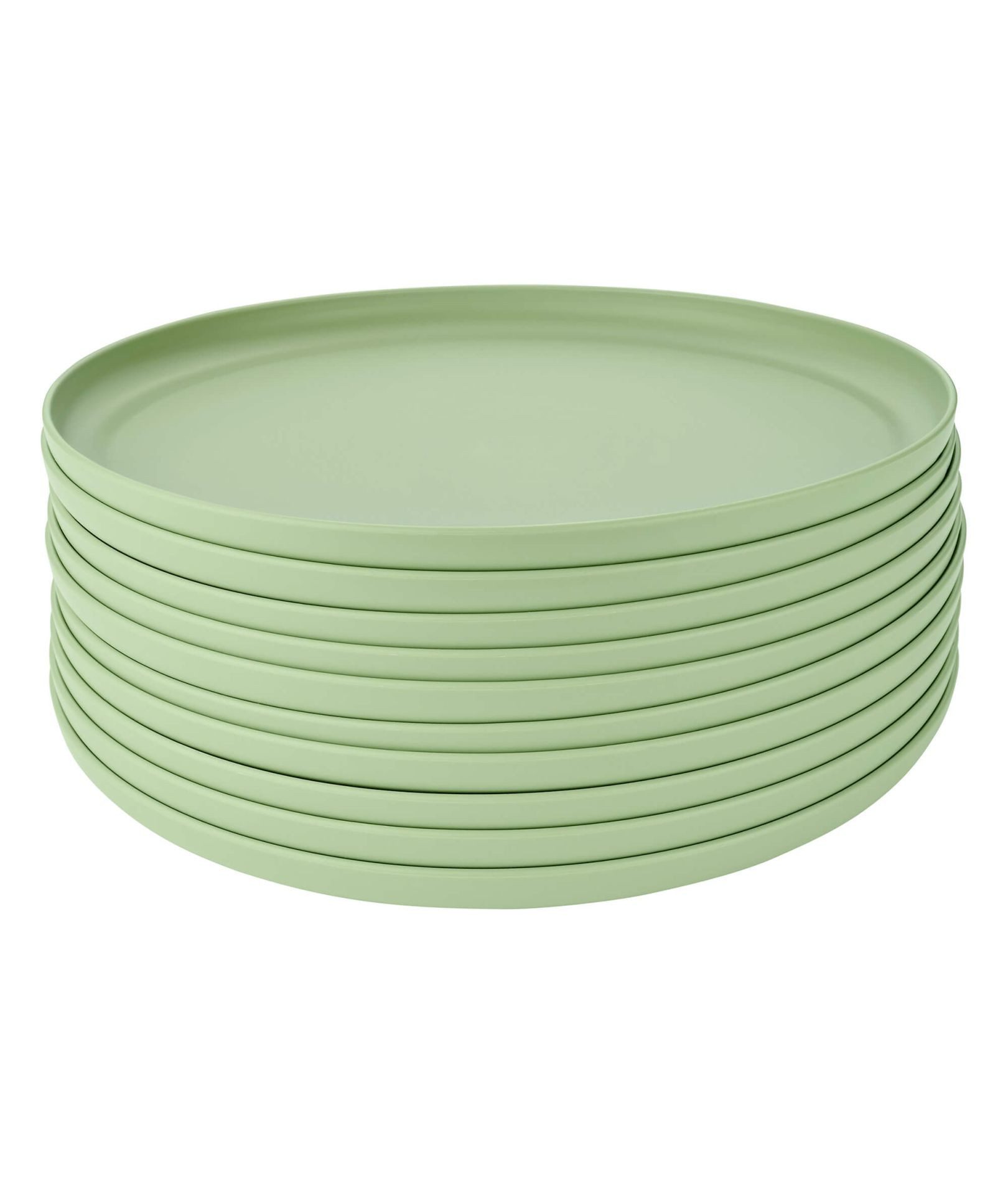GRÄWE Kunststoffteller Kunststoffteller, Serie Linea, Ø 25 cm, 10 Stück, Mikrowellen- & spülmaschinengeeignet – einfache Reinigung