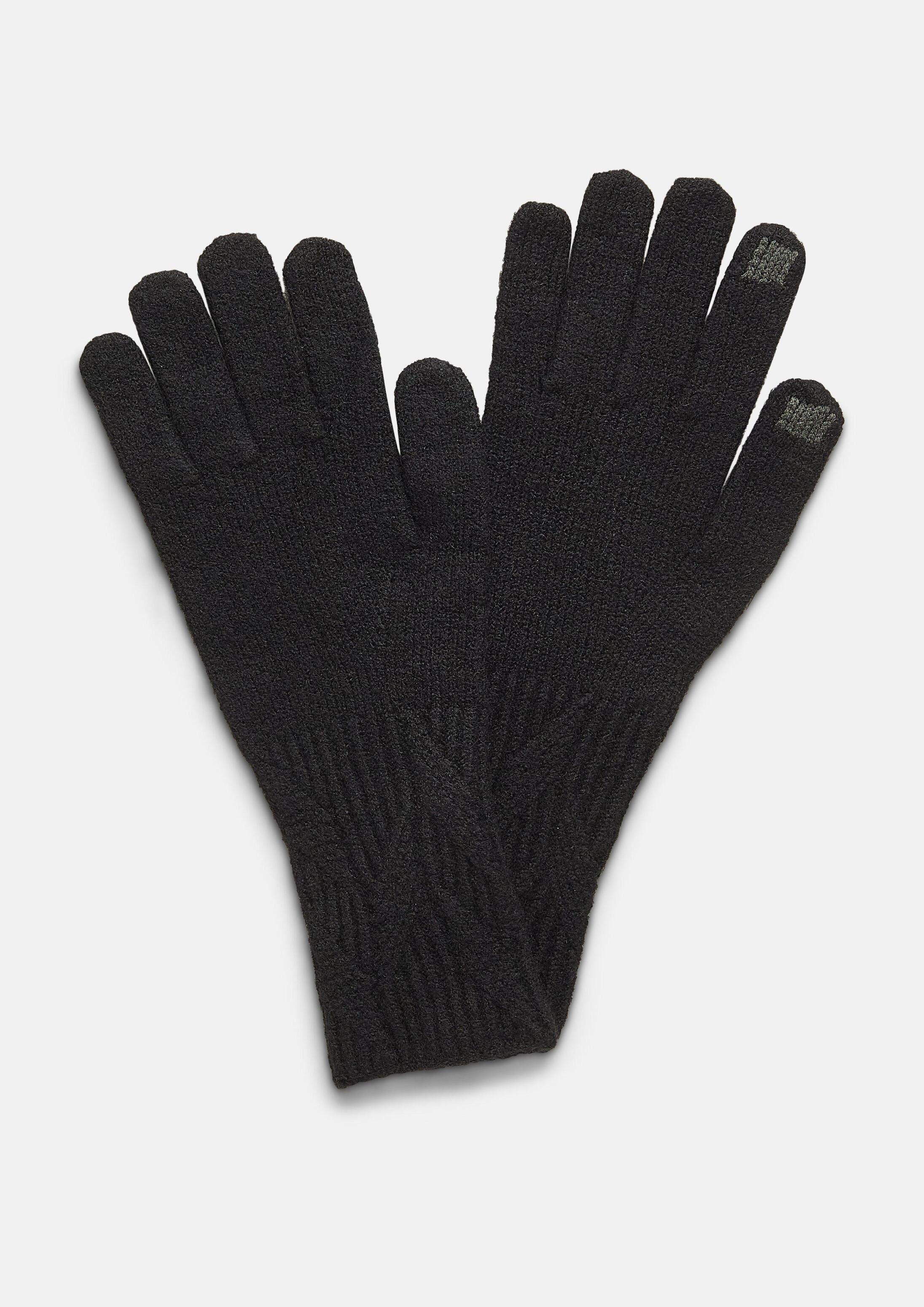 s.Oliver Strickhandschuhe Handschuhe Handschuhe mit Zopfmuster und warmem Innenfutter