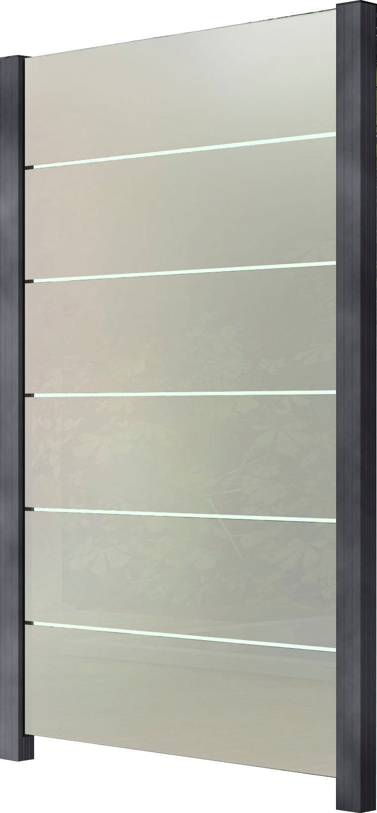 STAKET PRO Zaun, (Set), Glaszaun, Gesamtlänge: 1,22 m, 2 Pfosten