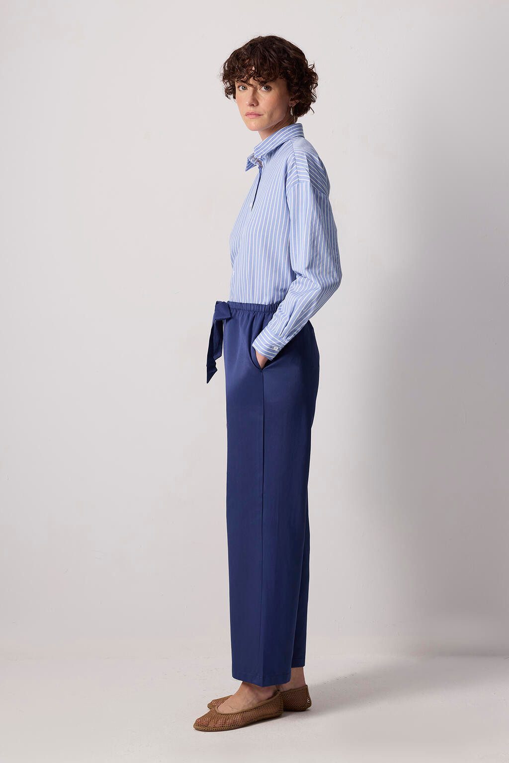 touche prive 5-Pocket-Jeans HOSE MIT ELASTISCHEM BUND UND WEITEM BEIN