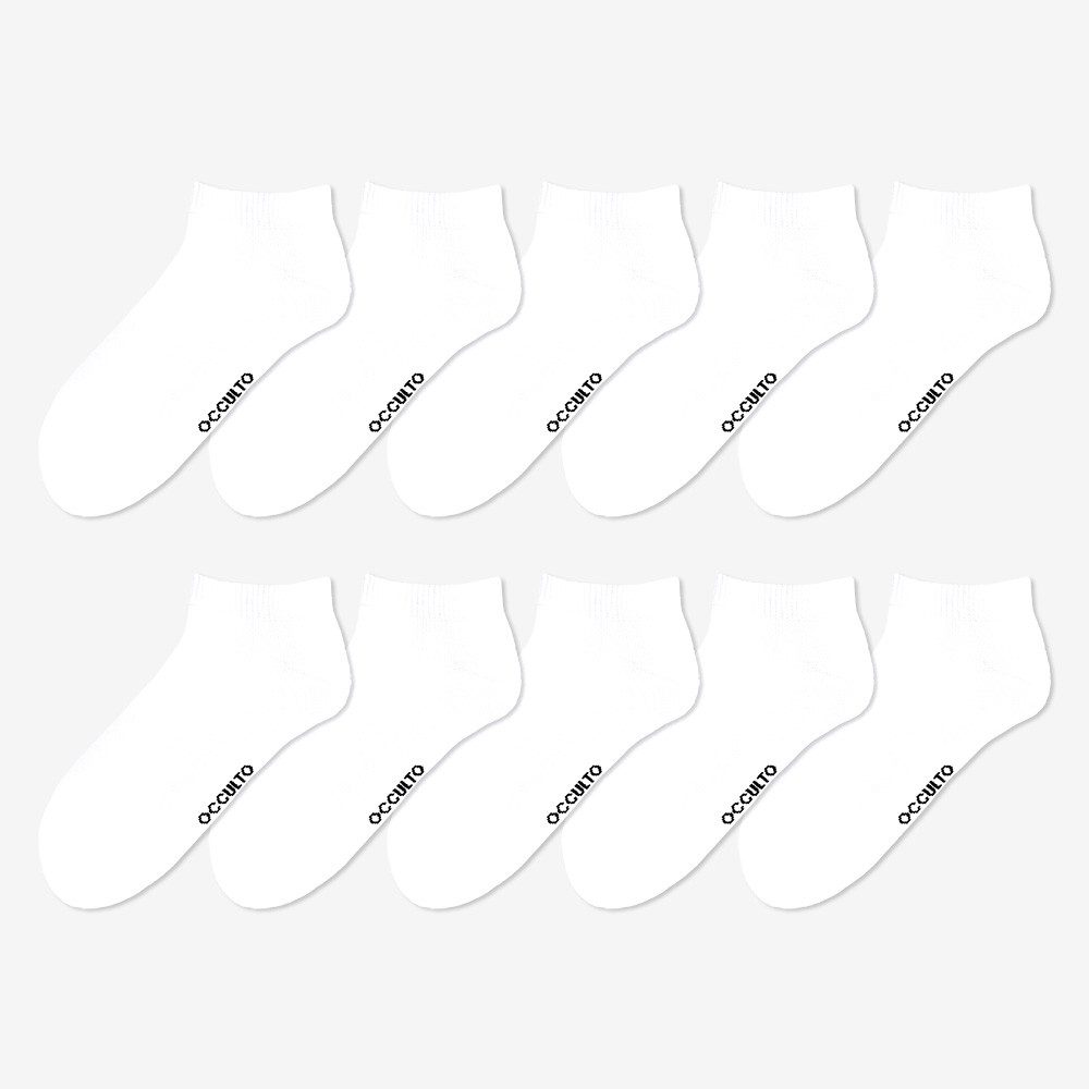 OCCULTO Sneakersocken Damen & Herren 100% Baumwolle Sneaker Socken 10er Pack (Modell: Manu) (10-Paar)