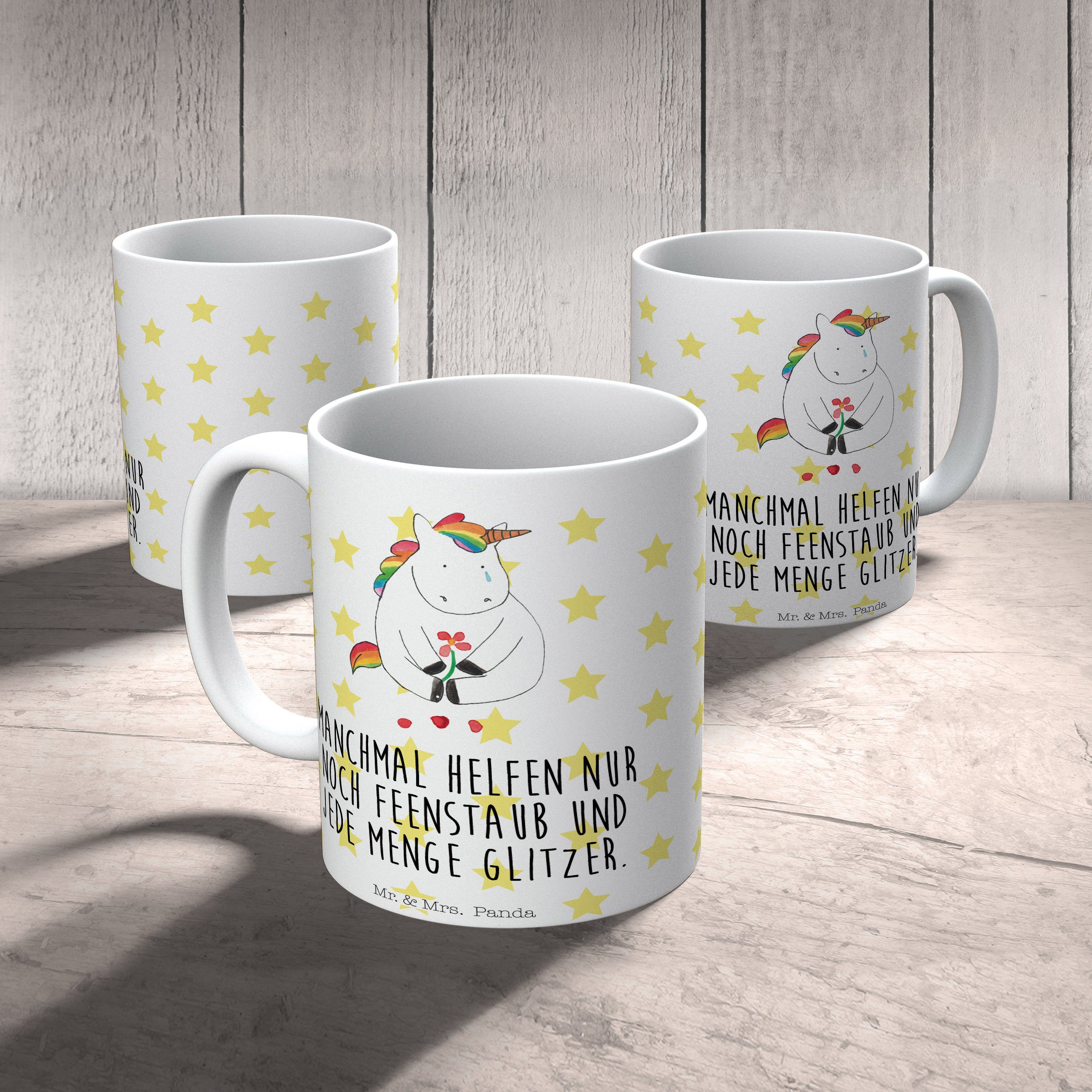 Blume, Mr. Büro Tasse, Panda Keramik Einhorn - Geschenk, Traurig Tasse, & Tasse Geschenk - Weiß Mrs.