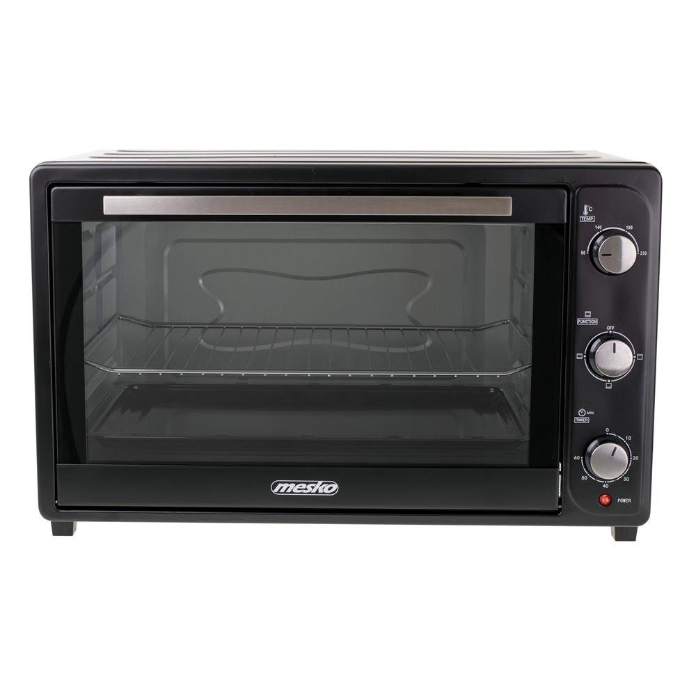 Mesko Minibackofen MS 6021 2200 66 XXL W, Timer Unterhitze, Mini-Backofen 66 Ober- Fassungsvermögen: L, und L